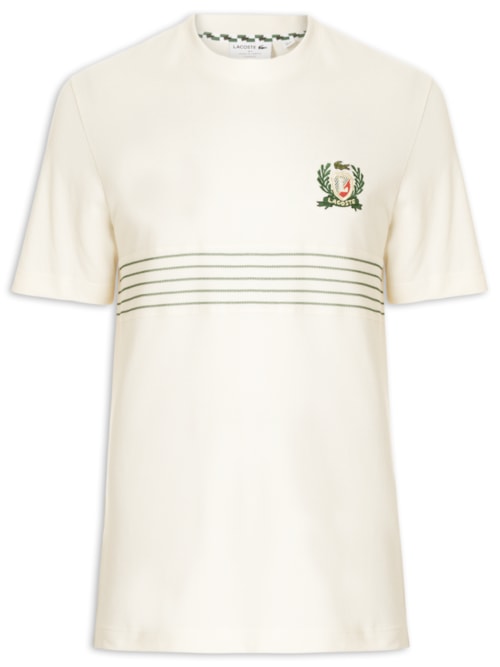 Camiseta Masculina Classic Fit Em Piquet – Off White