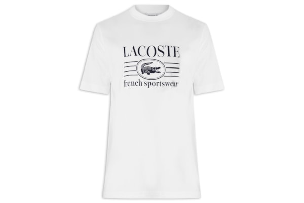 Camiseta Masculina Classic Fit Estampa Crocodilo - Branco