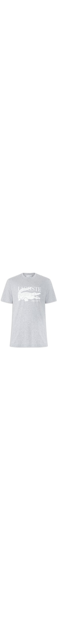 Camiseta Masculina Classic Fit Estampa Crocodilo - Cinza