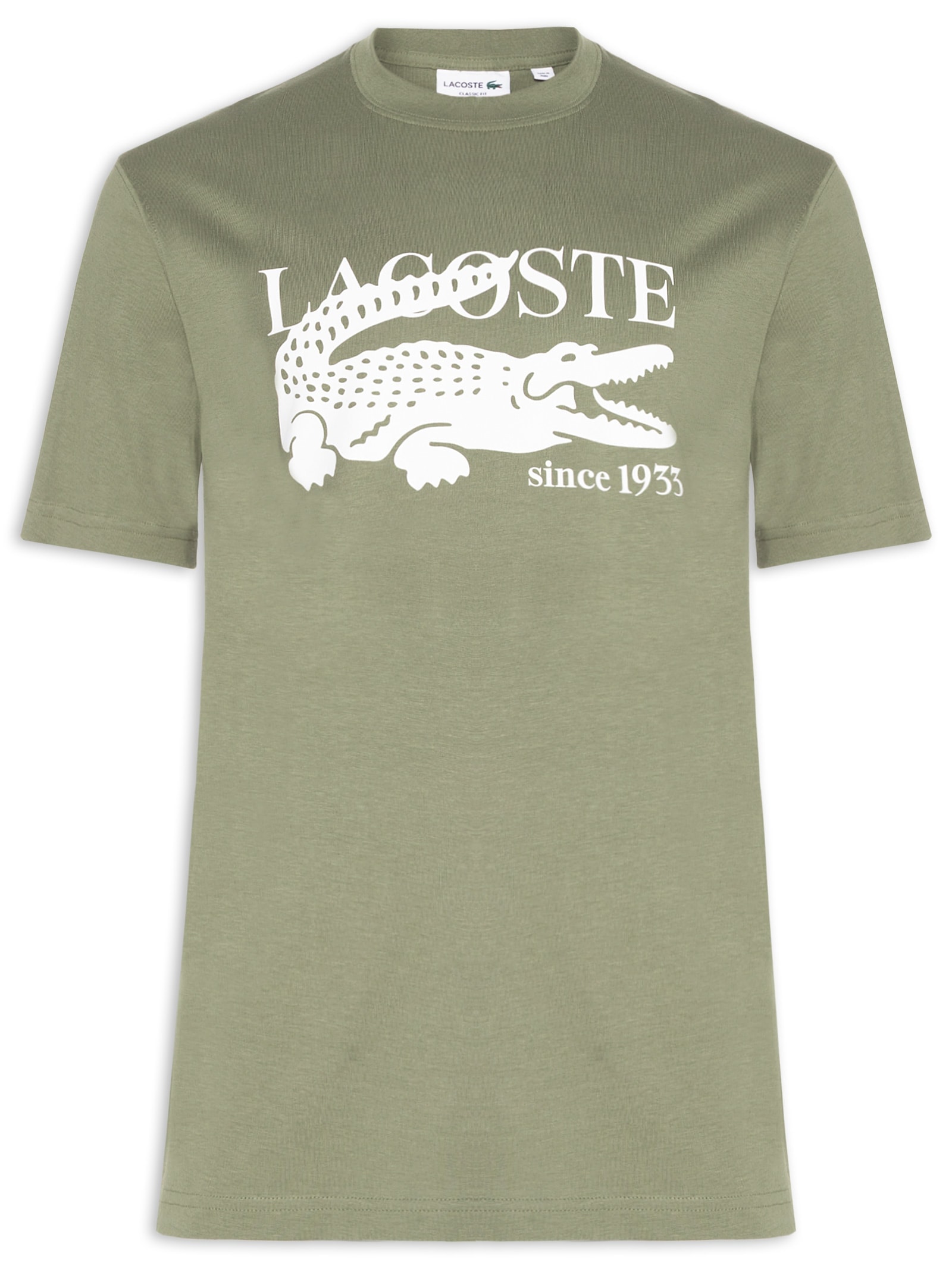 Camiseta Masculina Classic Fit Estampa Crocodilo Verde Lacoste