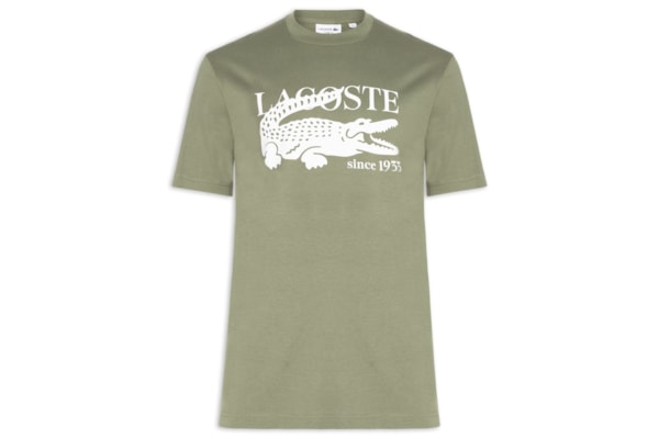 Camiseta Masculina Classic Fit Estampa Crocodilo - Verde