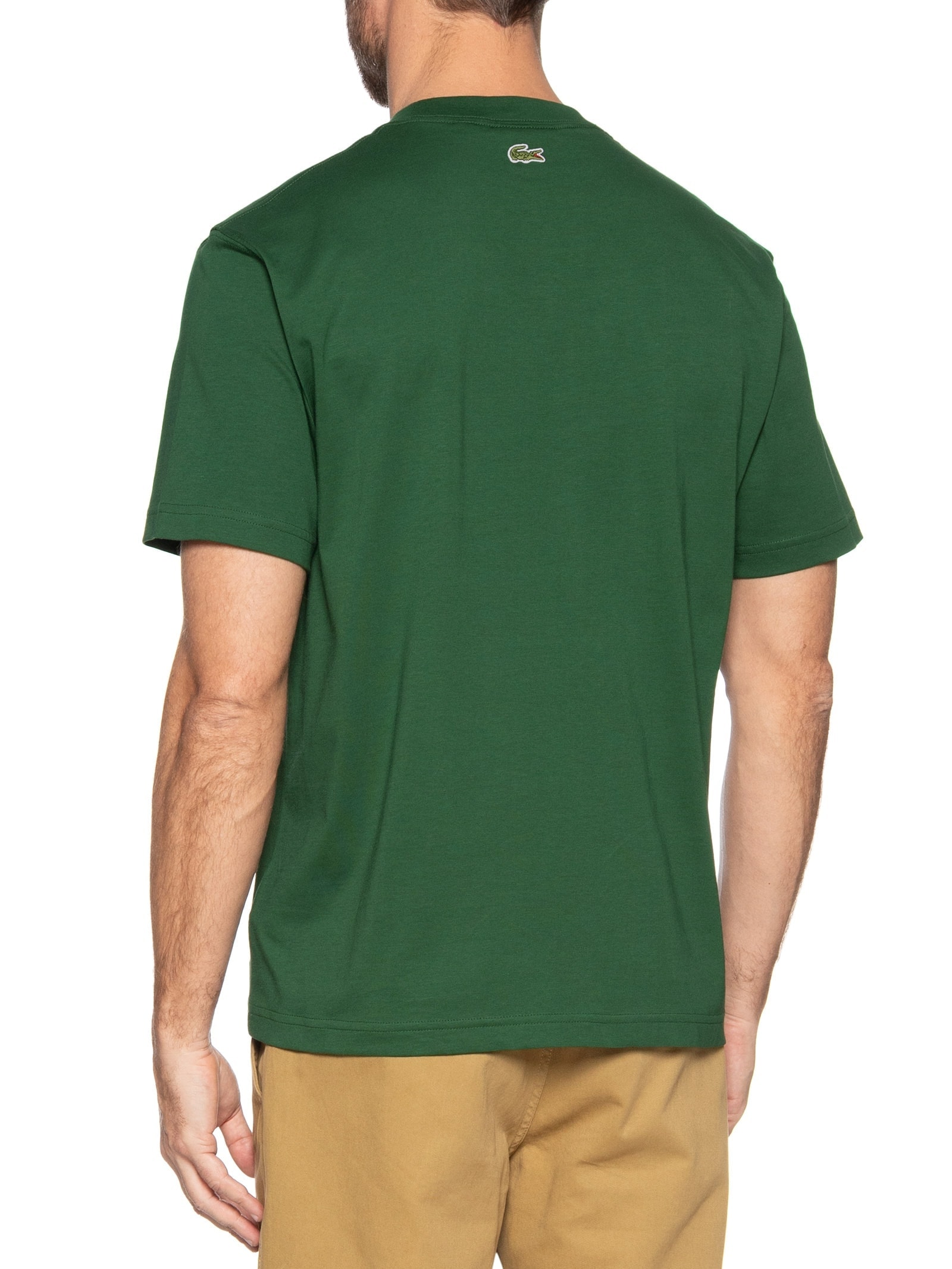 Camiseta Masculina Classic Fit Estampa Crocodilo Verde  Lacoste