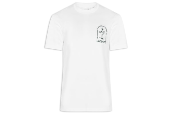 Camiseta Masculina Classic Fit French Crocodile - Branco