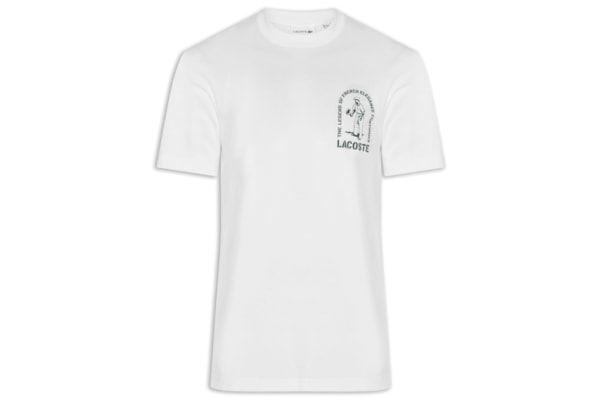 Camiseta Masculina Classic Fit French Crocodile - Branco