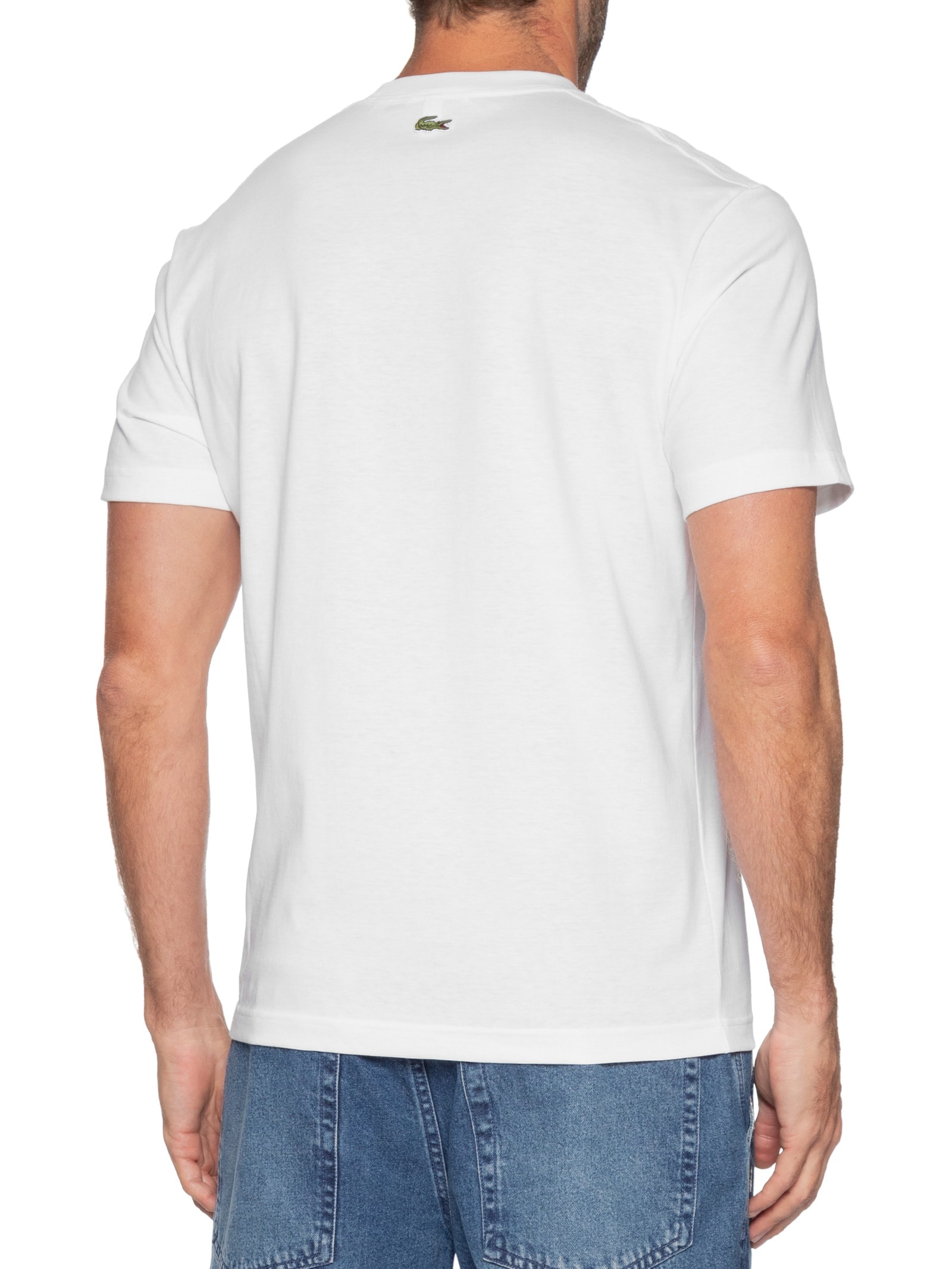 Camiseta Masculina Classic Fit French Crocodile Branco Lacoste