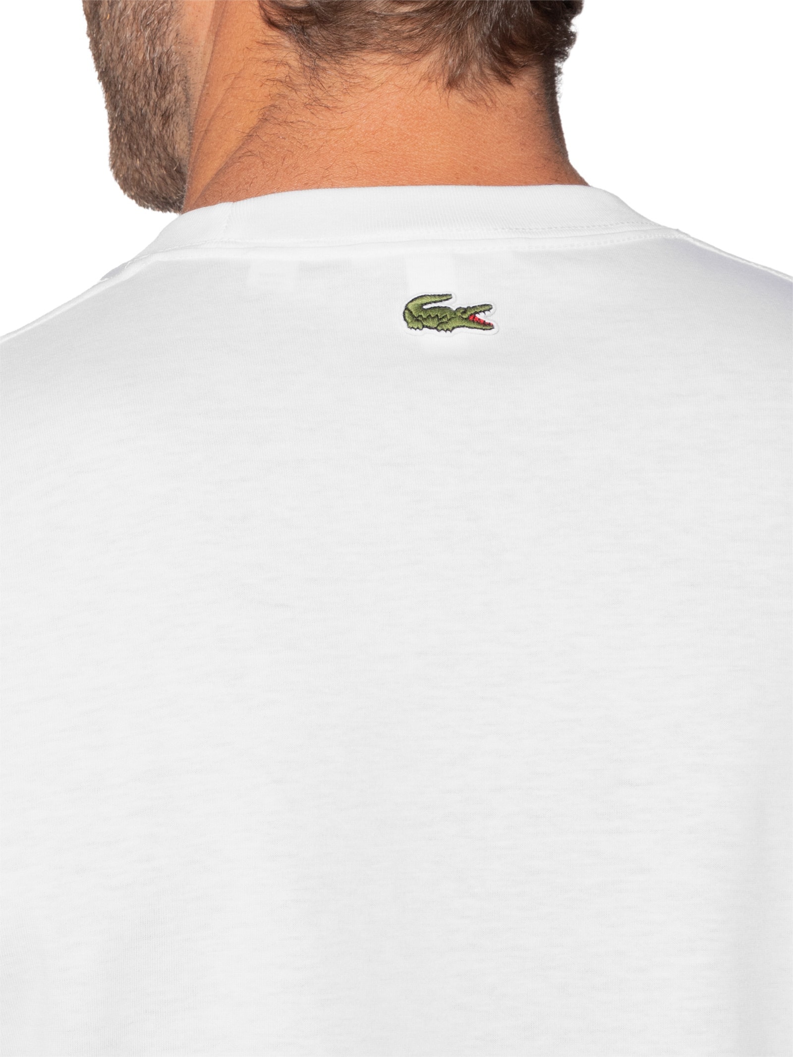 Camiseta Masculina Classic Fit French Crocodile Branco Lacoste