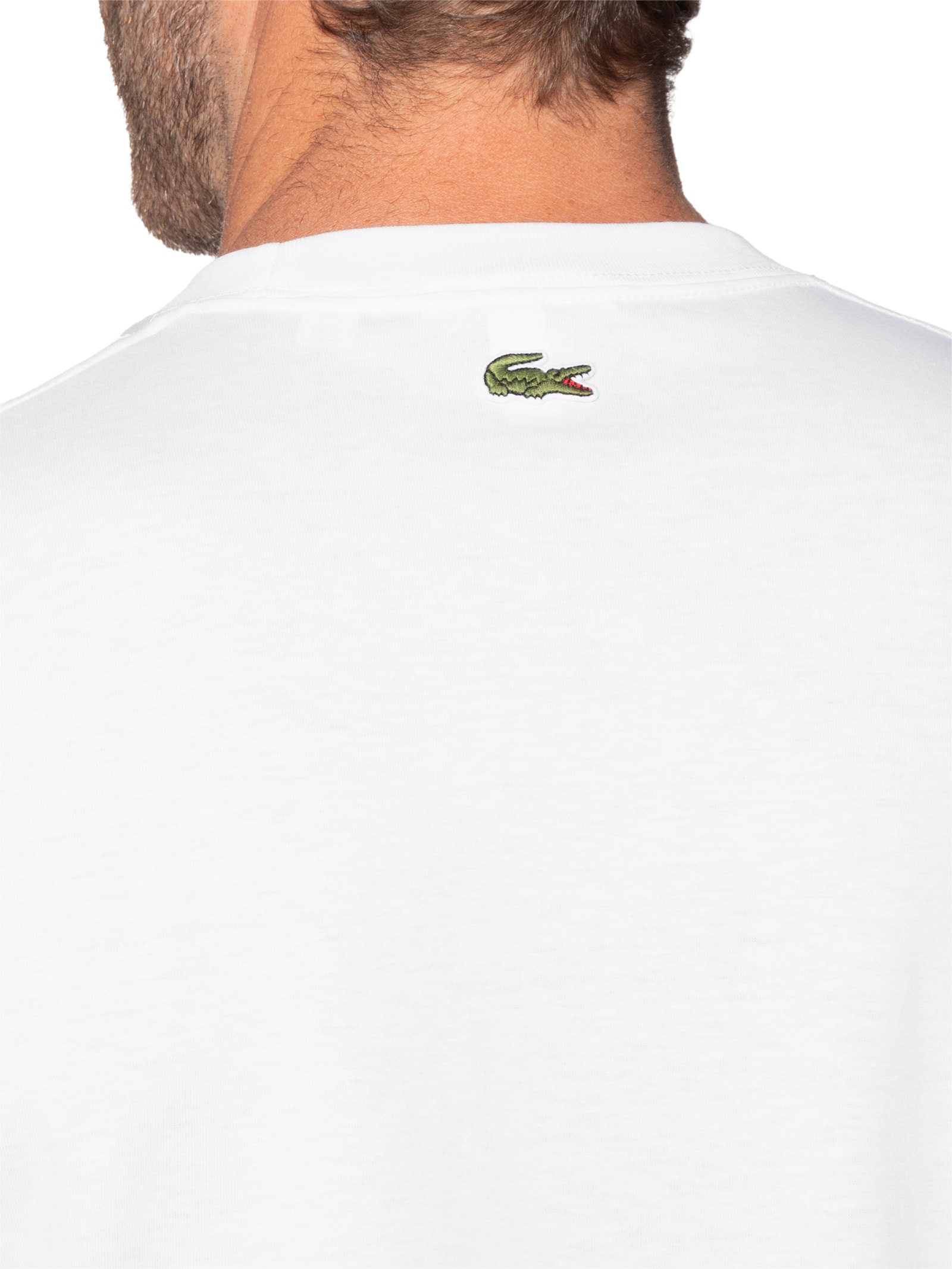 Camiseta Masculina Classic Fit French Crocodile Branco Lacoste