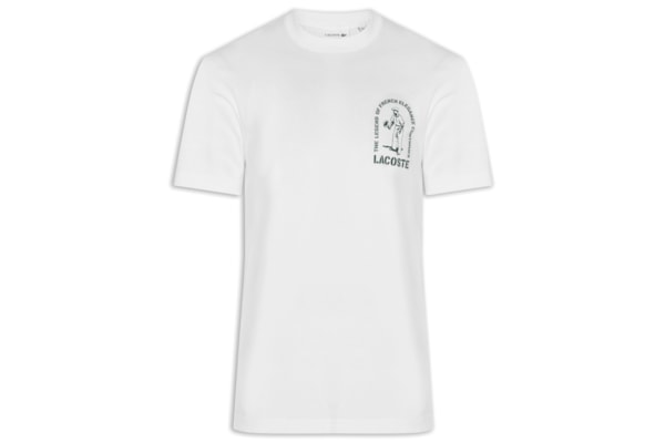 Camiseta Masculina Classic Fit French Crocodile - Branco