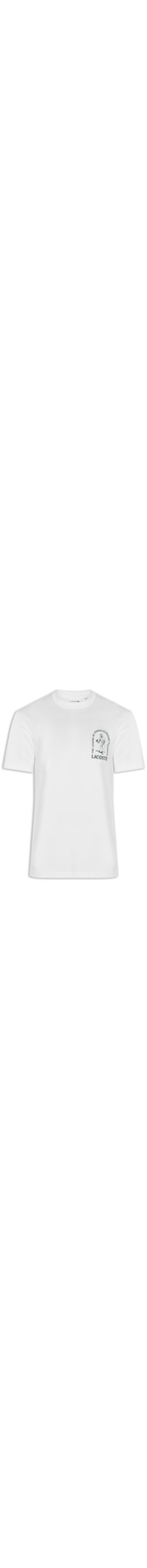 Camiseta Masculina Classic Fit French Crocodile - Branco