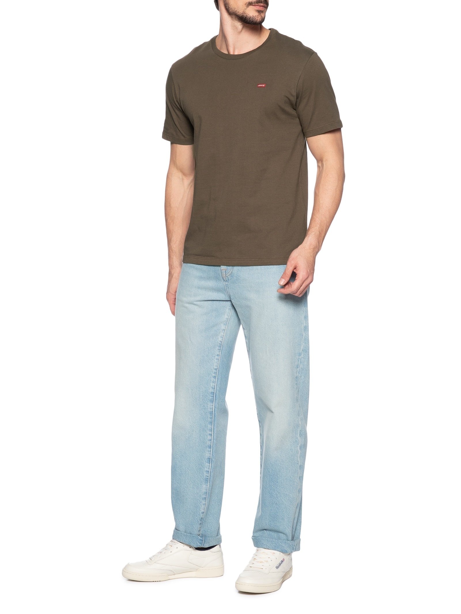 Levi's - Camiseta Masculina Classic Fit Hm Com Logo - Marrom