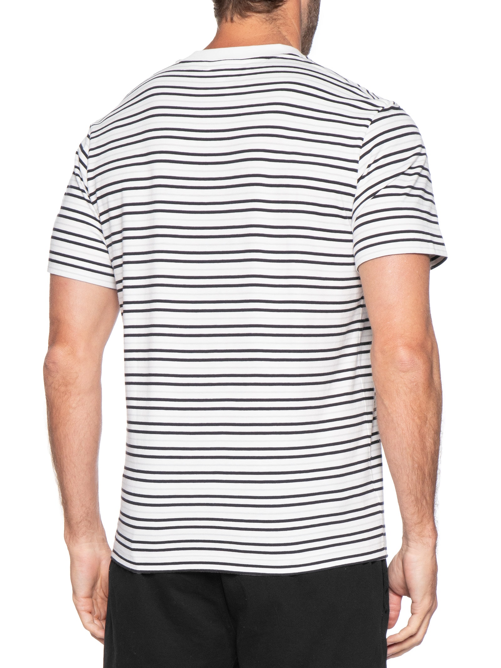 Camiseta Masculina Classic Fit Listrada Off White Lacoste