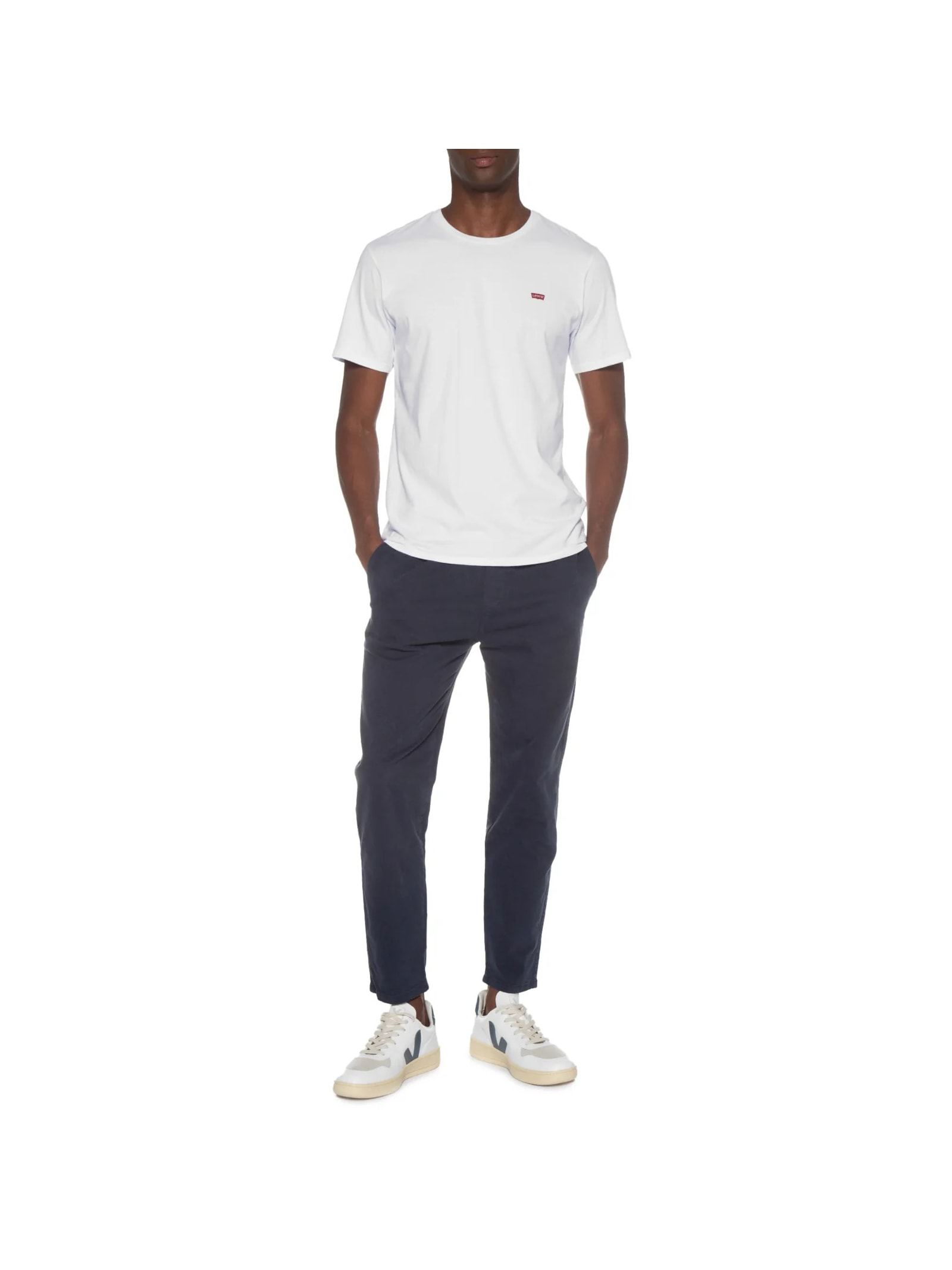 Camiseta Masculina Classic Fit Manga Curta Original Housemark Com Logo  Branco Levi's