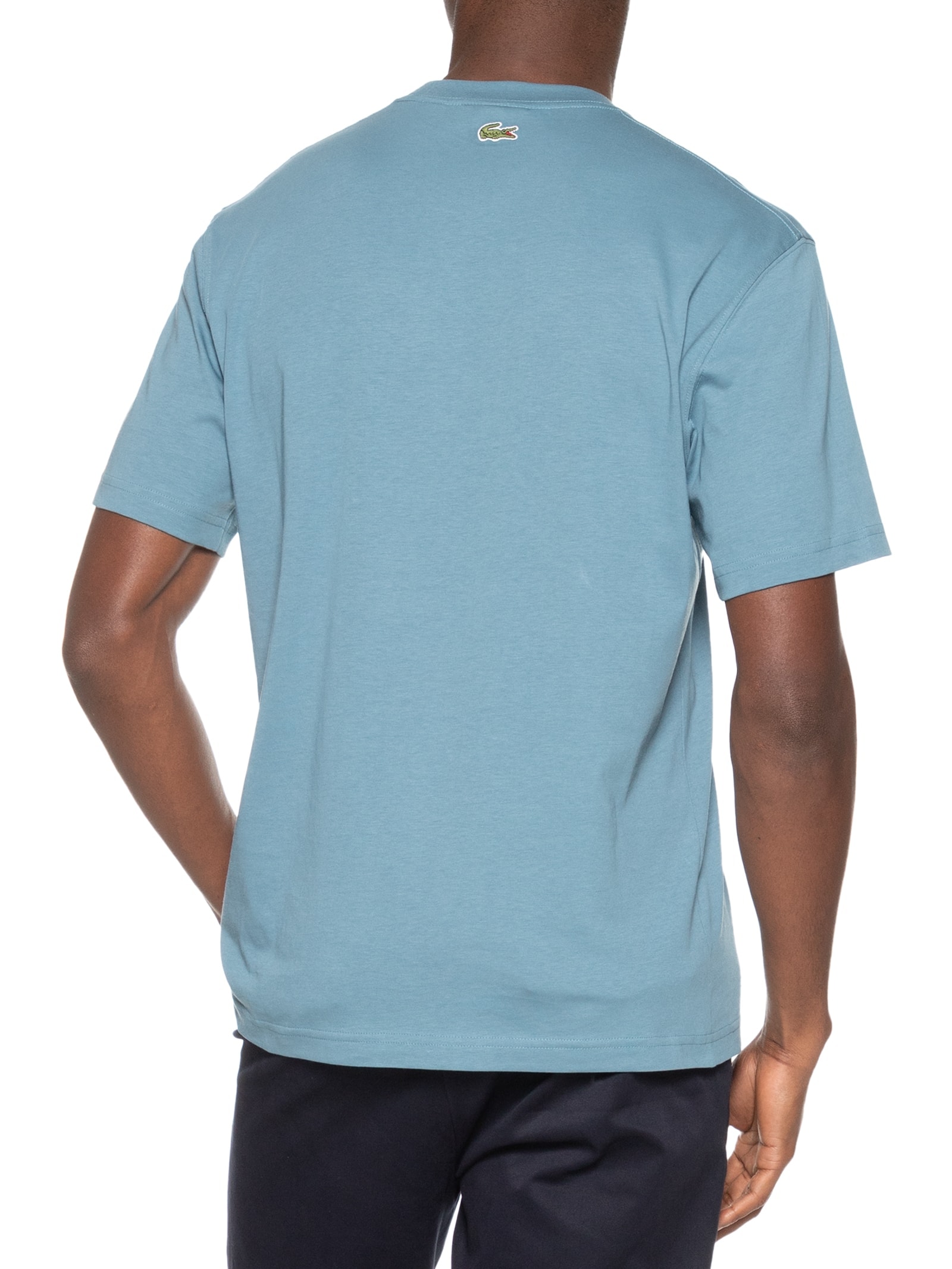 Camiseta Masculina Classic Fit Midweight Azul Lacoste