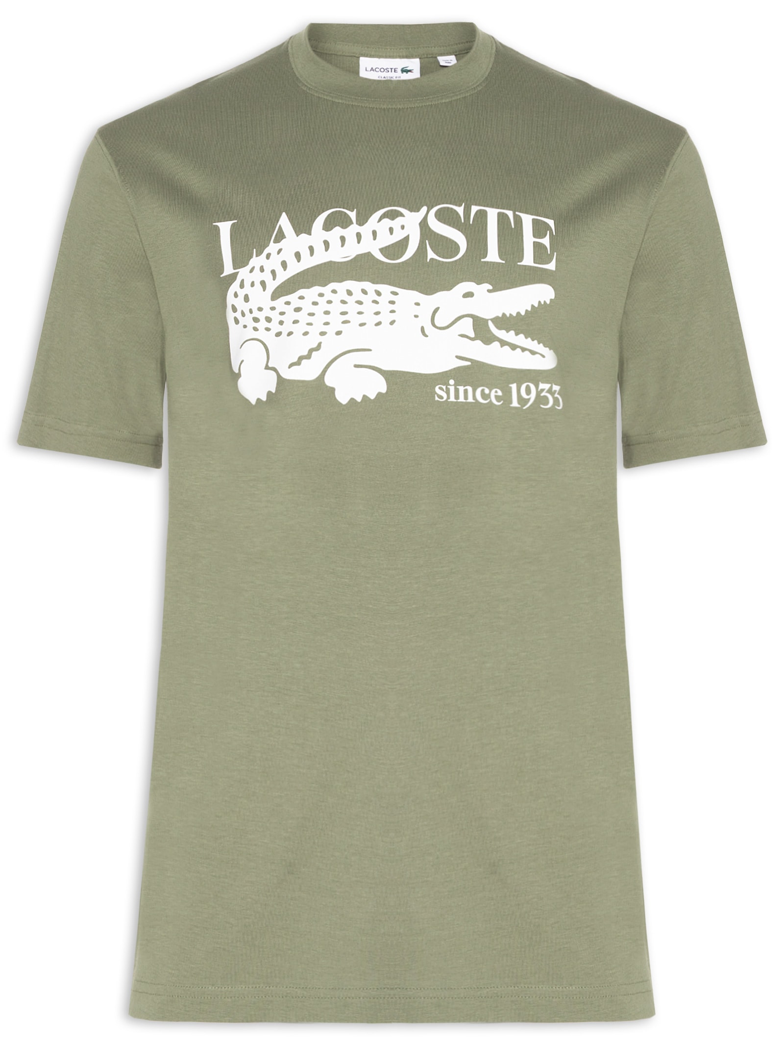 Camiseta Masculina Classic Fit Midweight Verde Lacoste