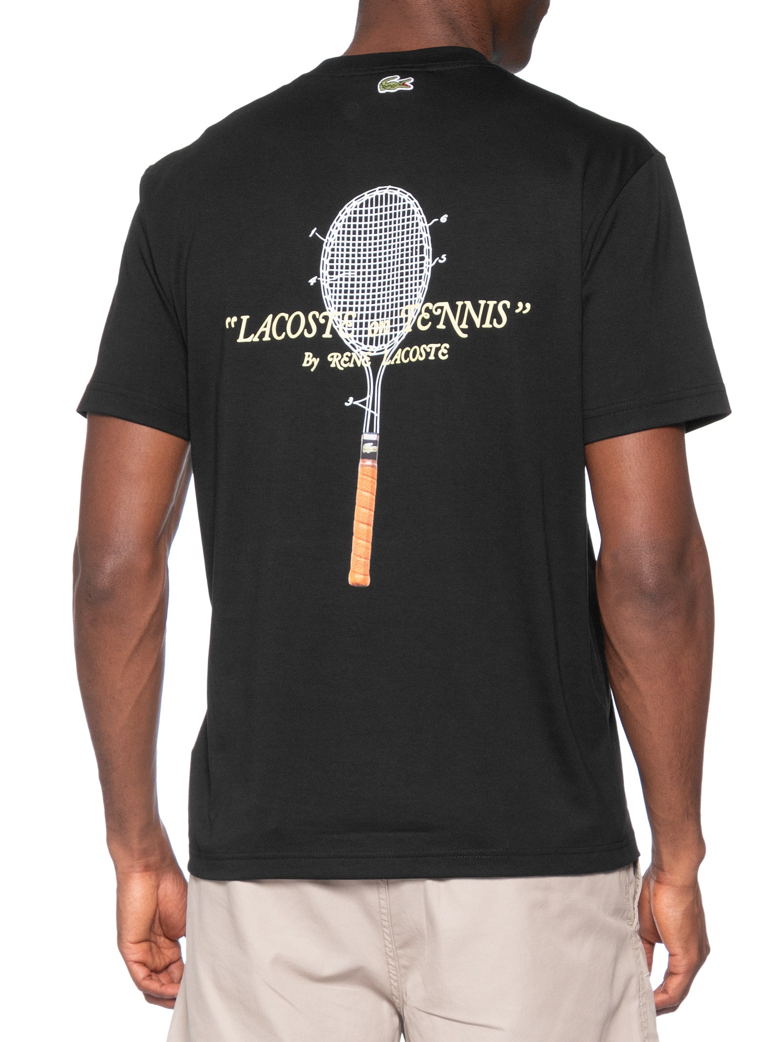 Camiseta Masculina Classic Fit Tennis Preto Lacoste