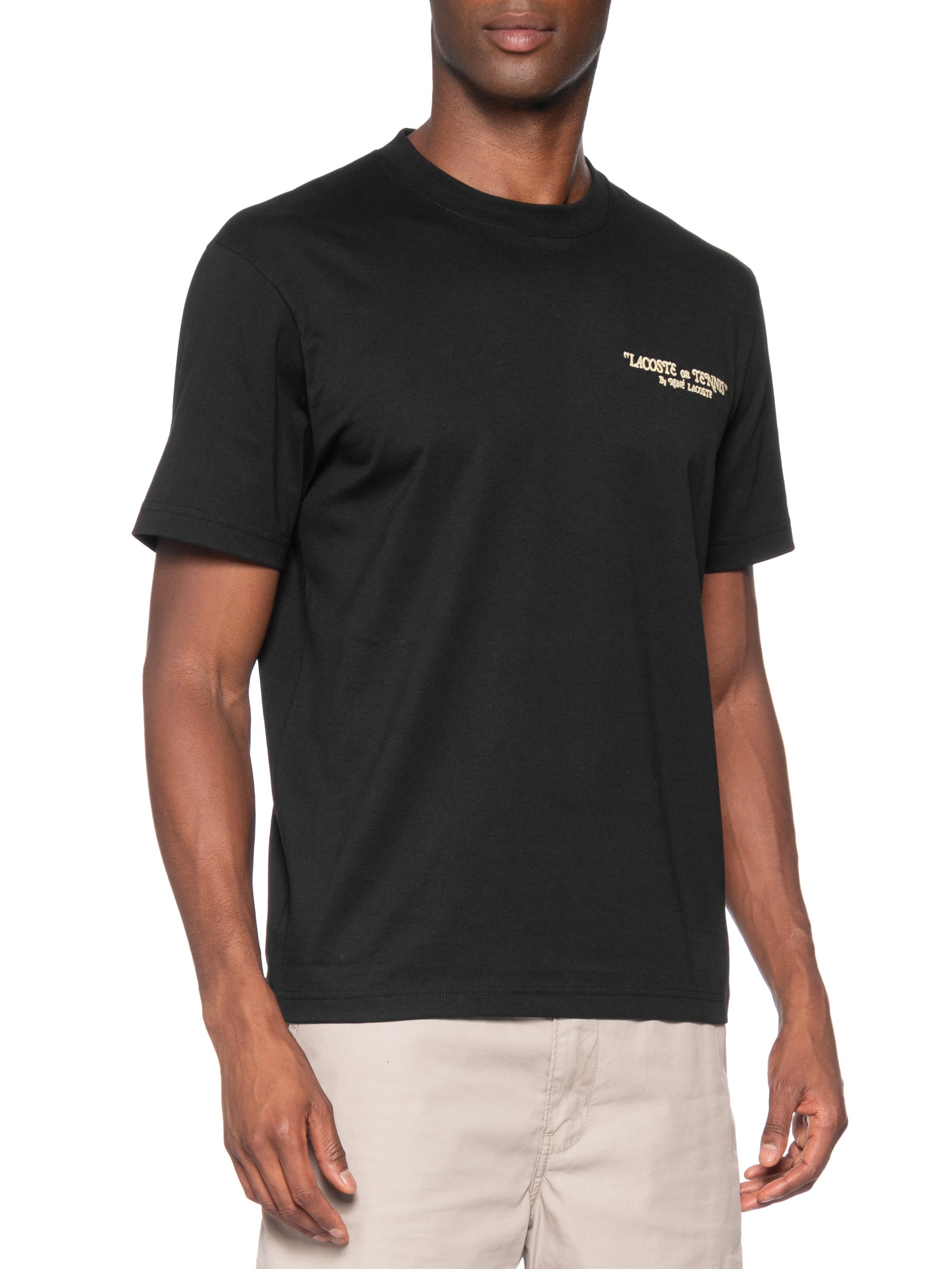 Camiseta Masculina Classic Fit Tennis Preto Lacoste