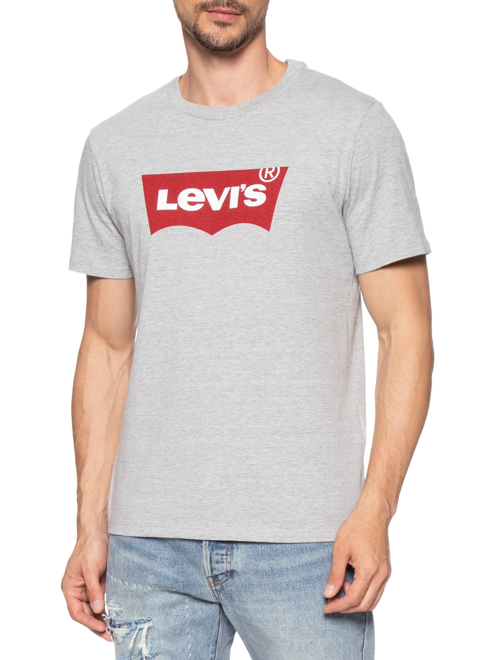 Camiseta Masculina Classic Graphic Set-in Logo Cinza Levi's