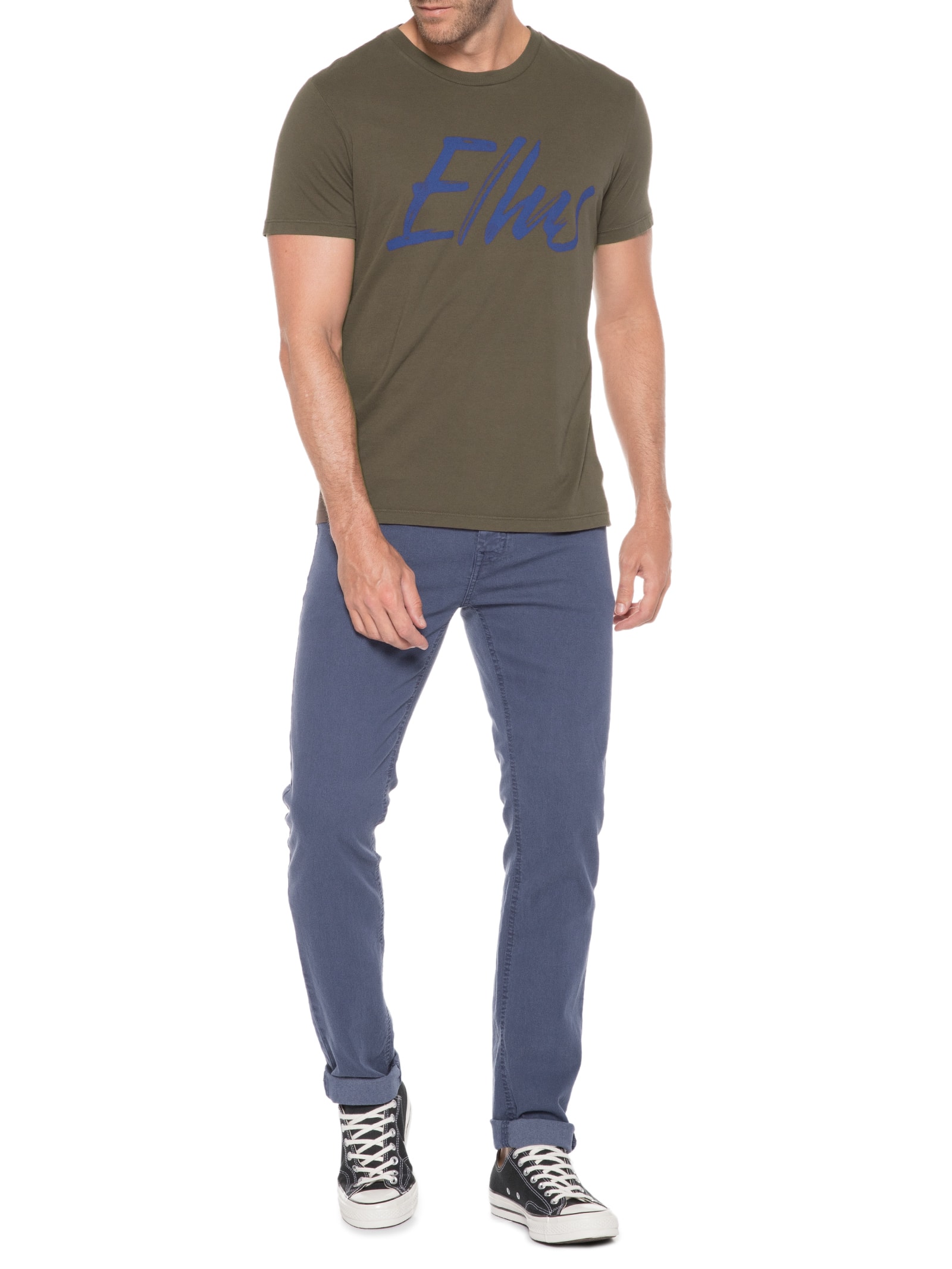 Camiseta Masculina Co Fine Ellus Manual Classic Mc Marrom Ellus
