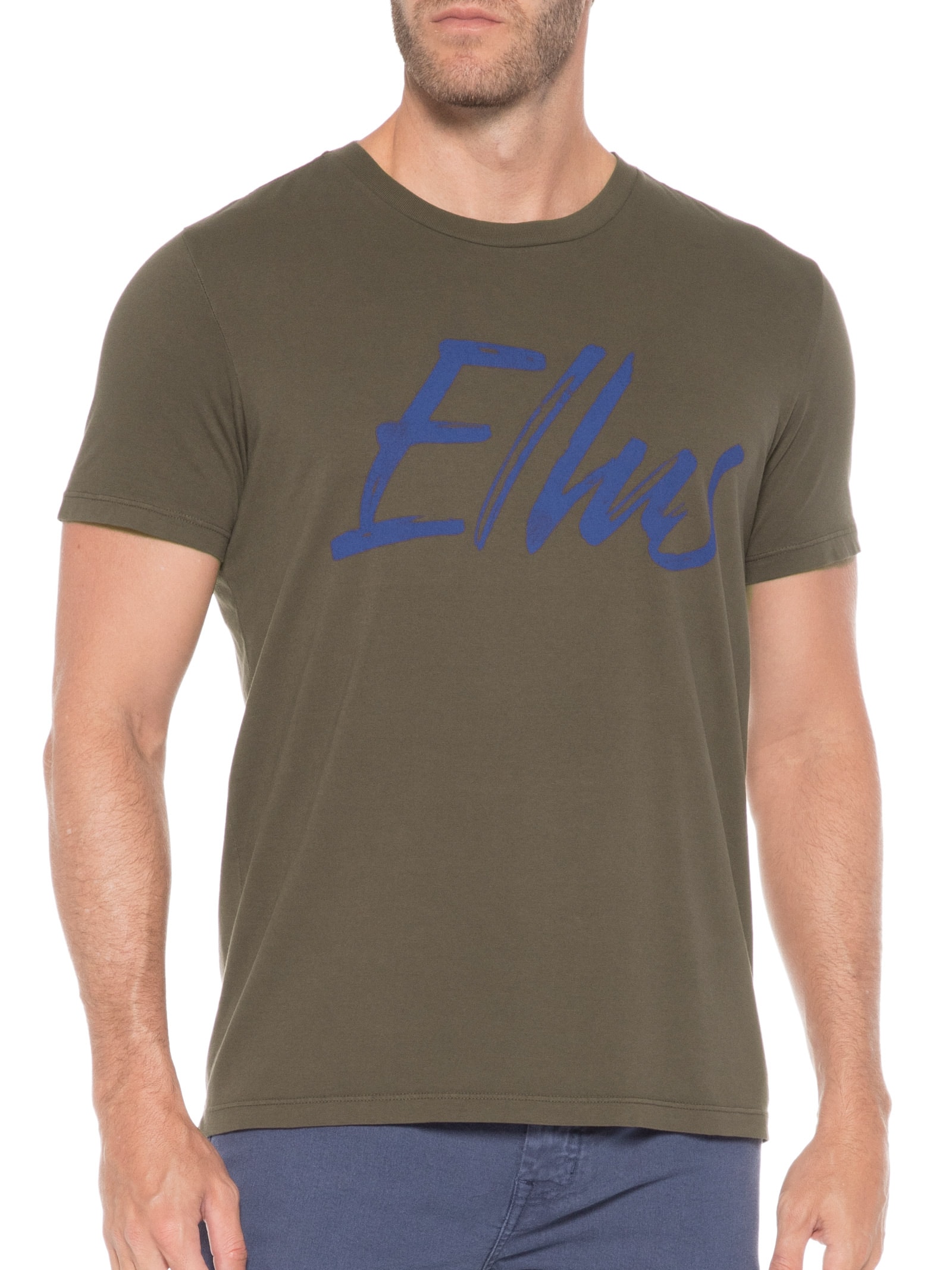 Camiseta Masculina Co Fine Ellus Manual Classic Mc Marrom Ellus