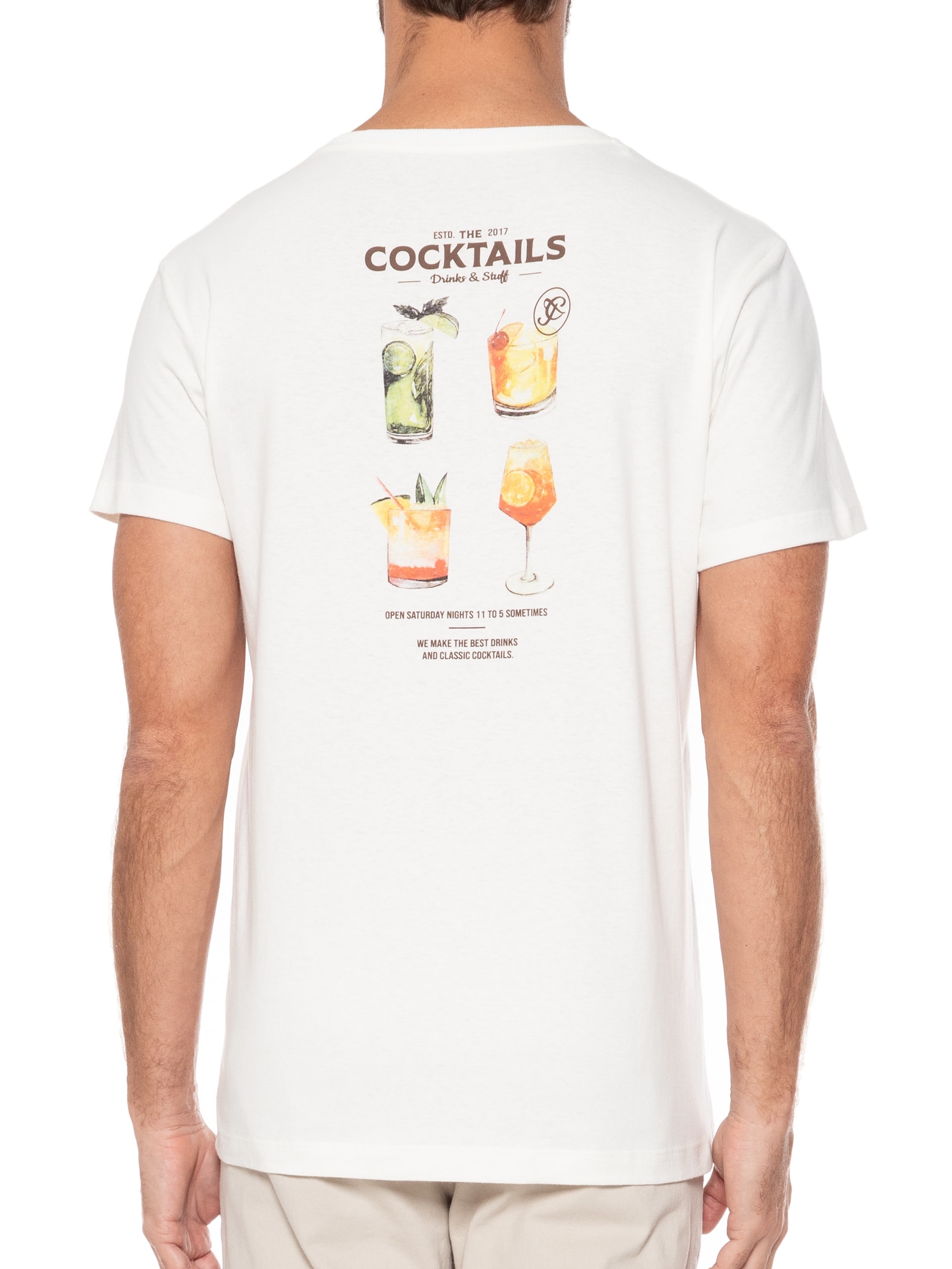 Camiseta Masculina Cocktails Branco Melty Rj