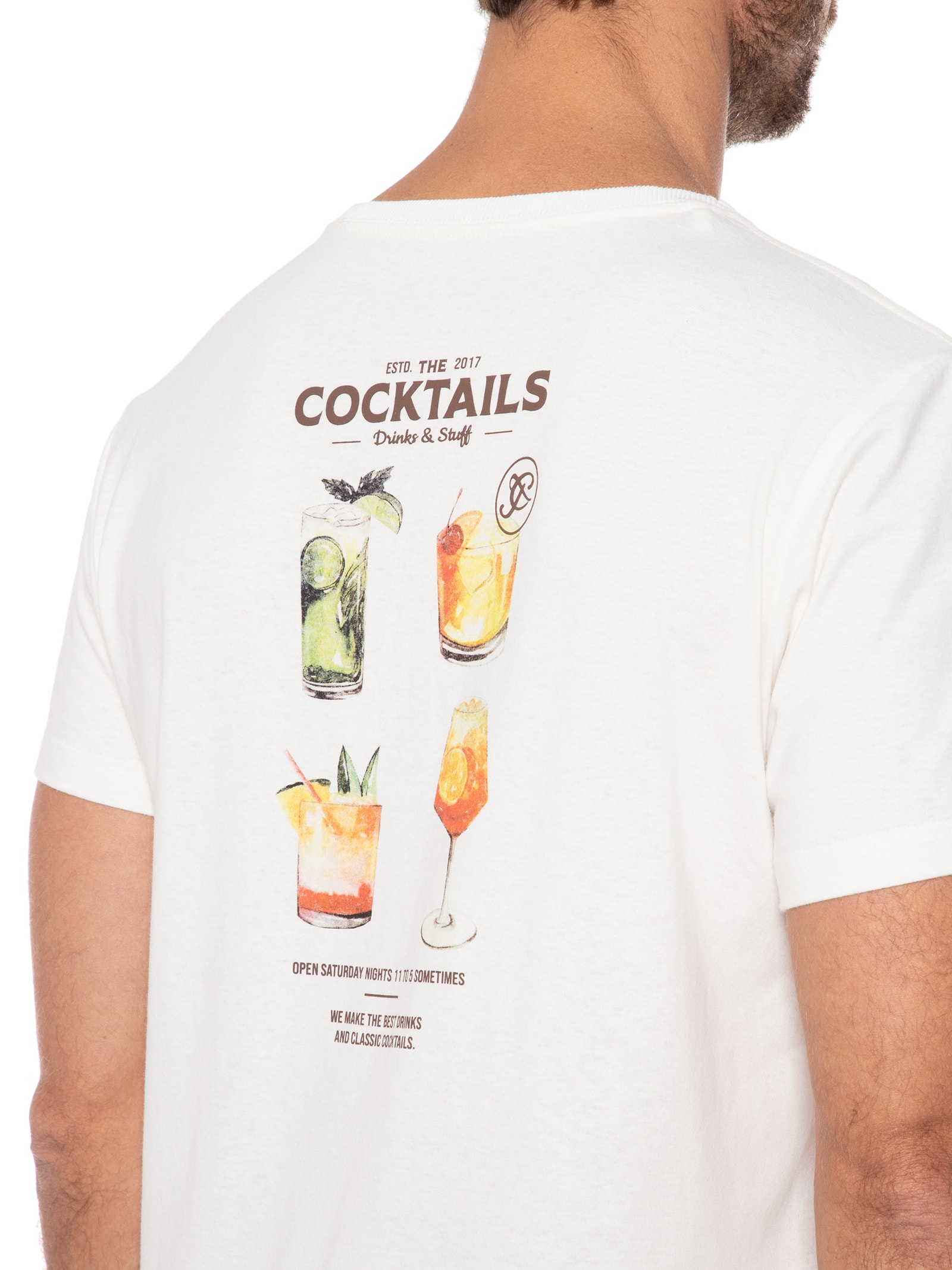 Camiseta Masculina Cocktails Branco Melty Rj