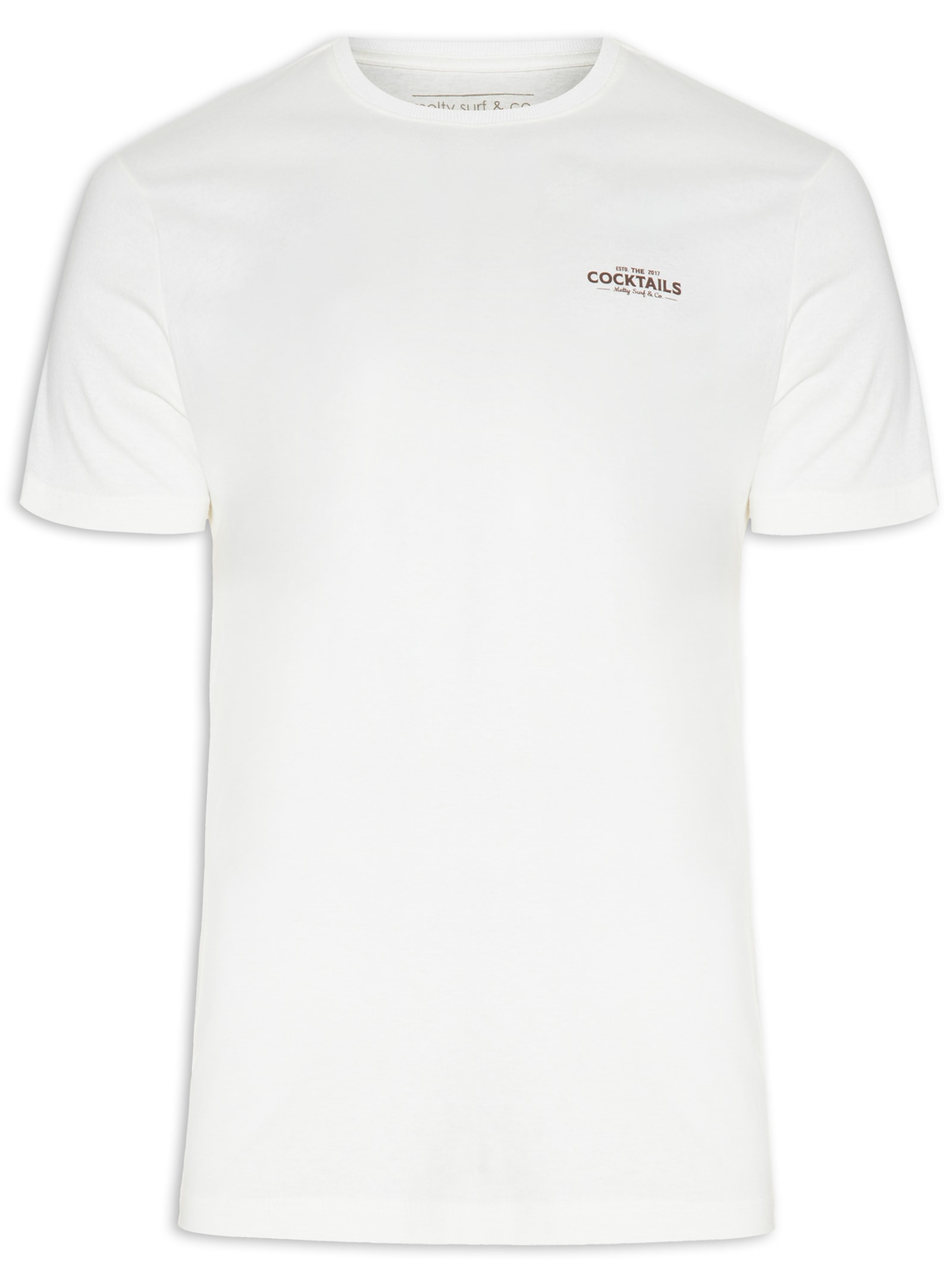 Camiseta Masculina Cocktails Branco Melty Rj