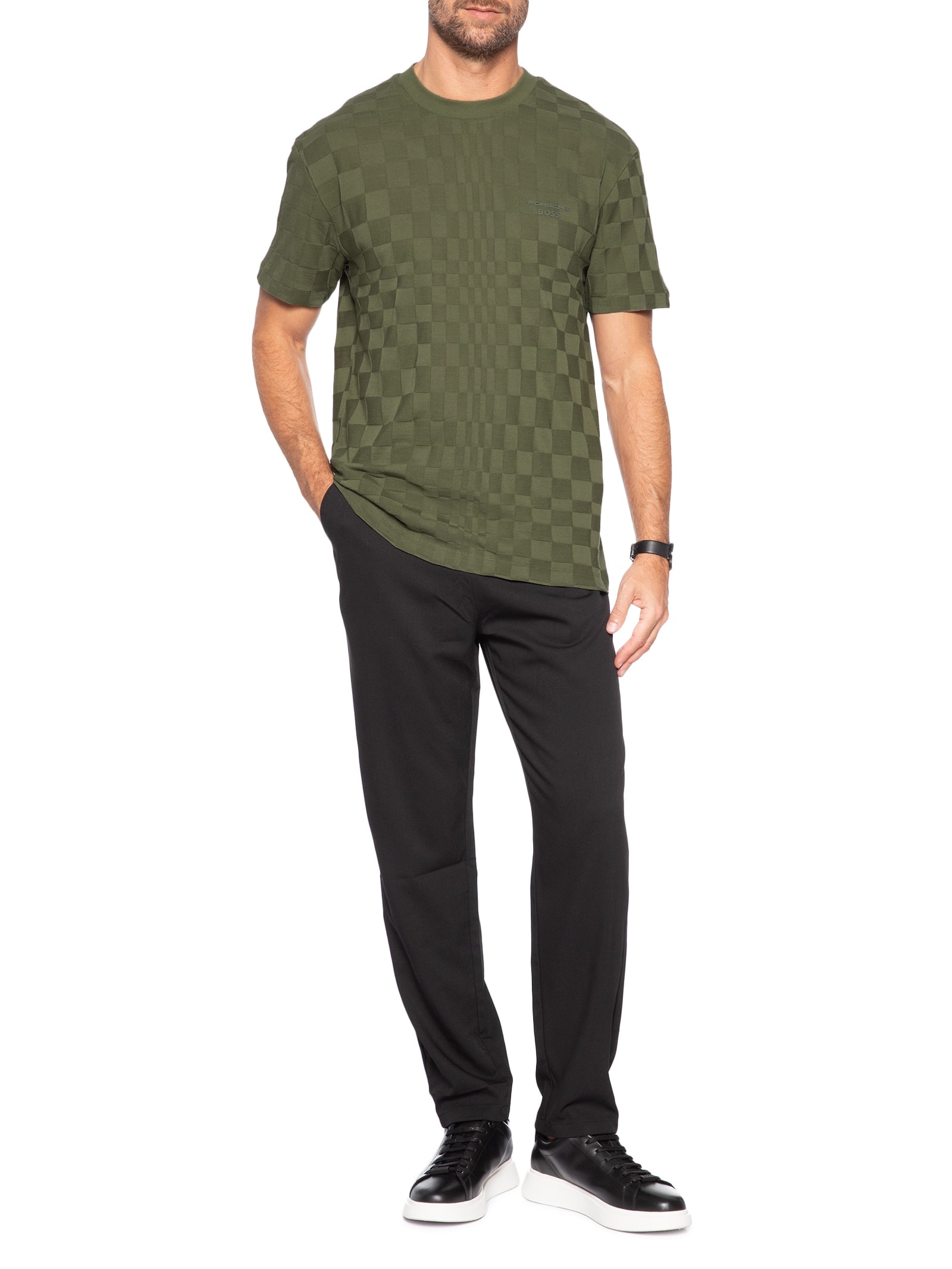 Camiseta Masculina Collab Porsche Ts Spirit 70 Jacq Verde Boss