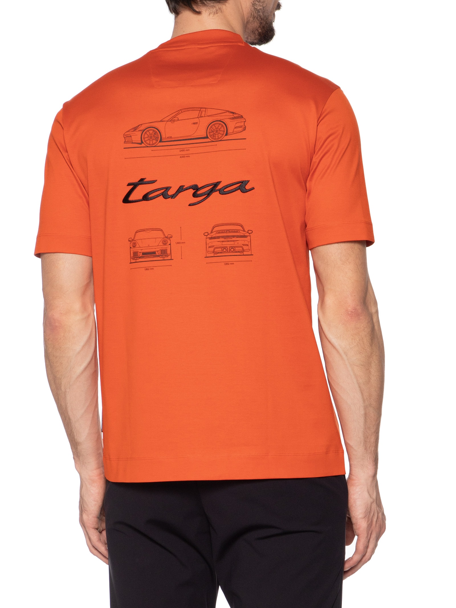 Camiseta Masculina Collab Porshe C Thompson 01 Laranja Boss