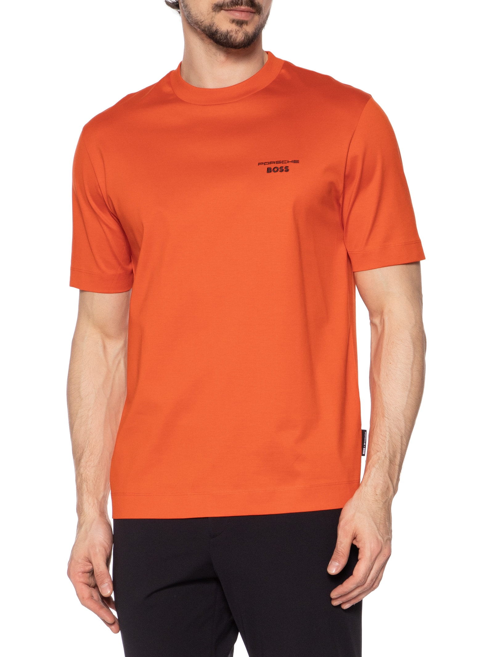 Camiseta Masculina Collab Porshe C Thompson 01 Laranja Boss