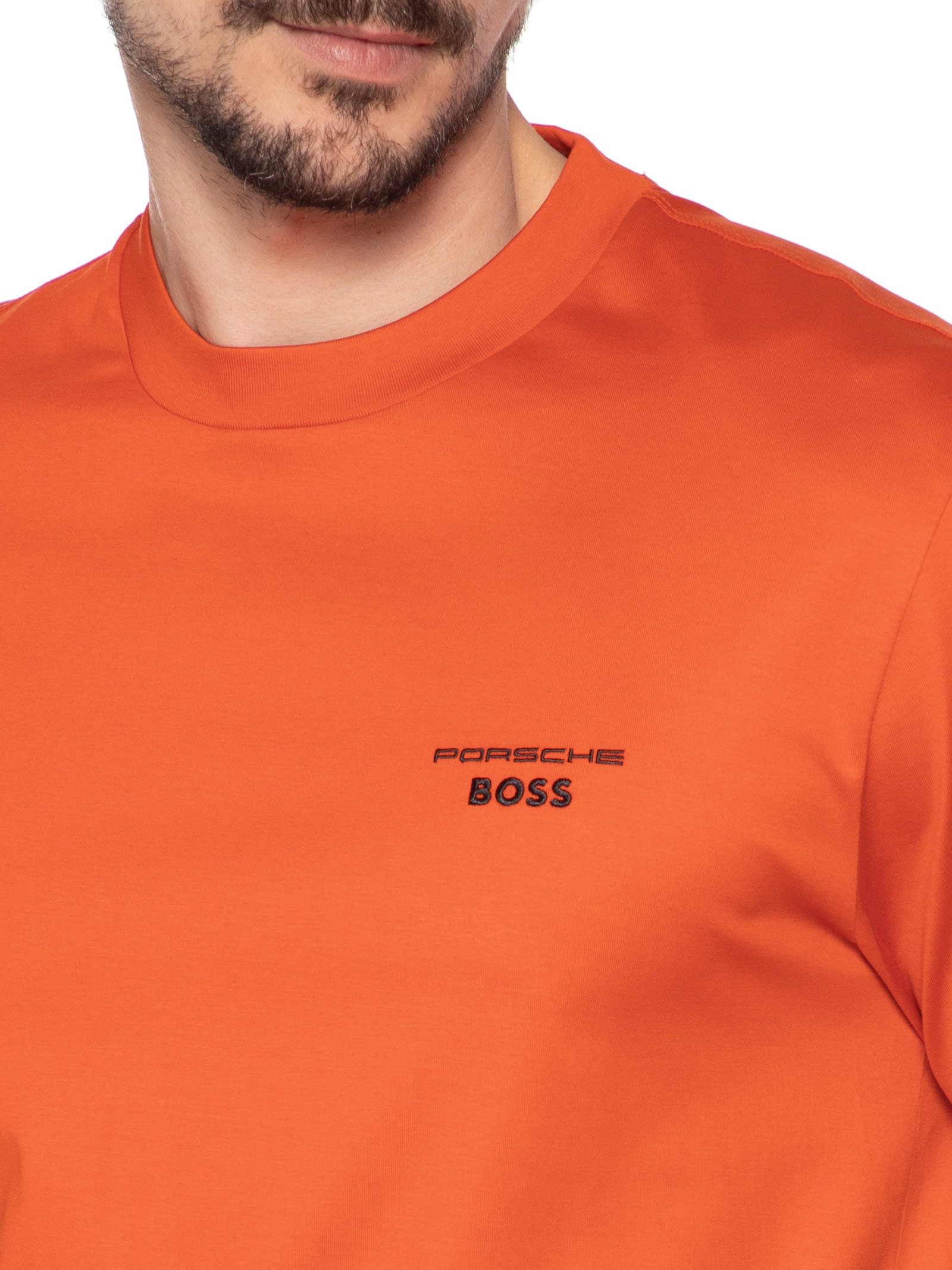 Camiseta Masculina Collab Porshe C Thompson 01 Laranja Boss