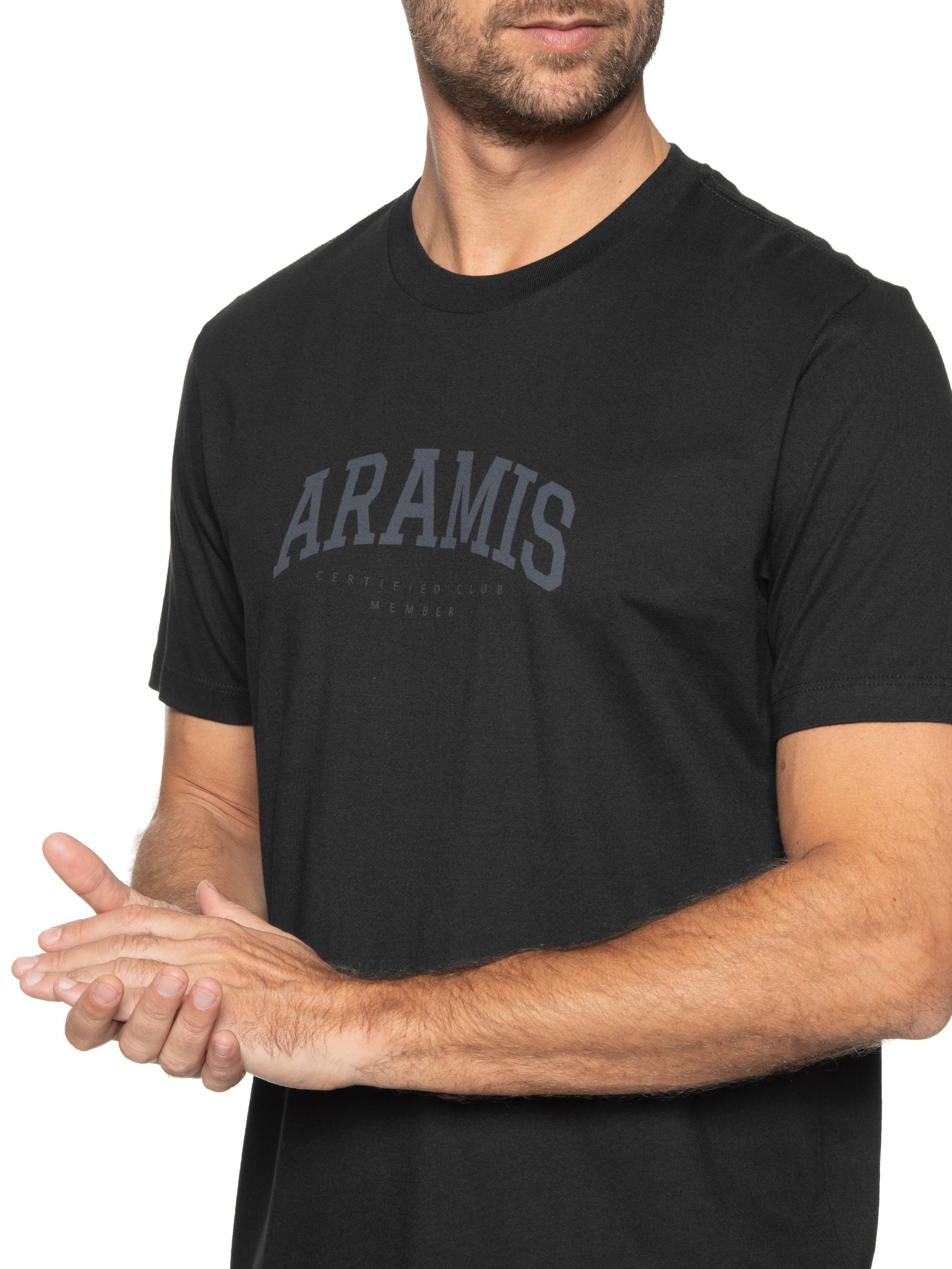 Camiseta Masculina College Preto Aramis