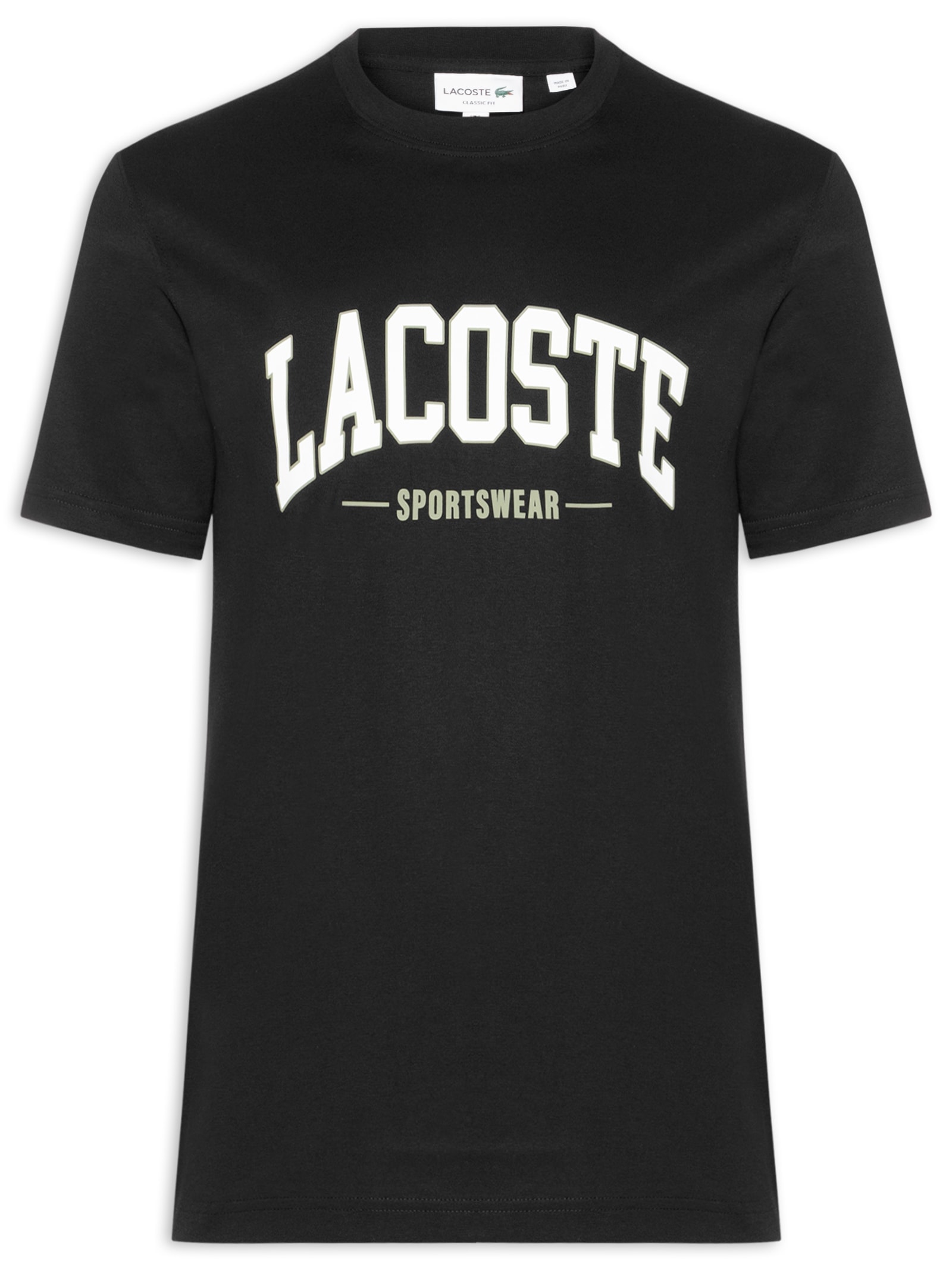 Camiseta Masculina College Preto Lacoste