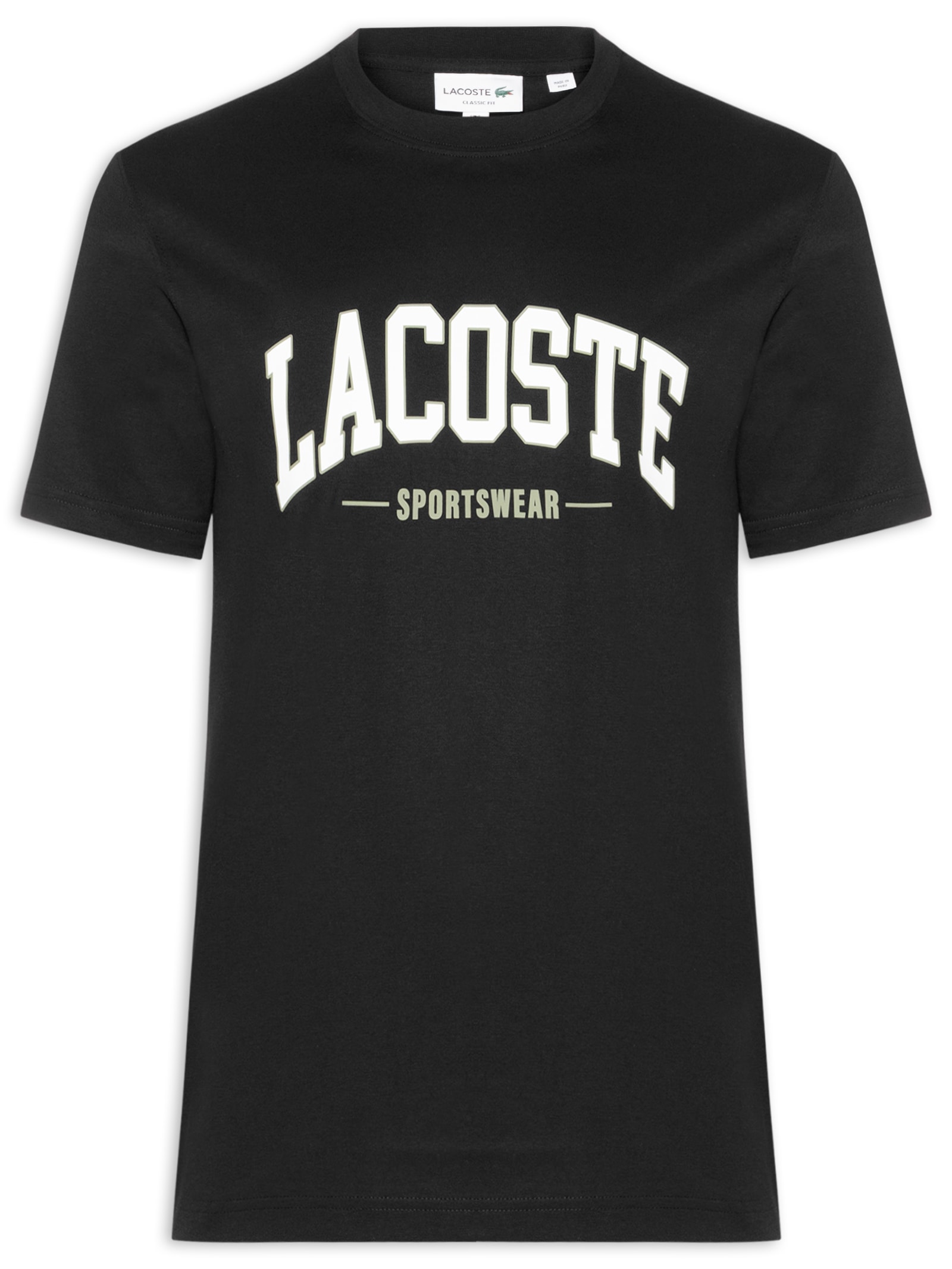 Camiseta Masculina College Preto Lacoste