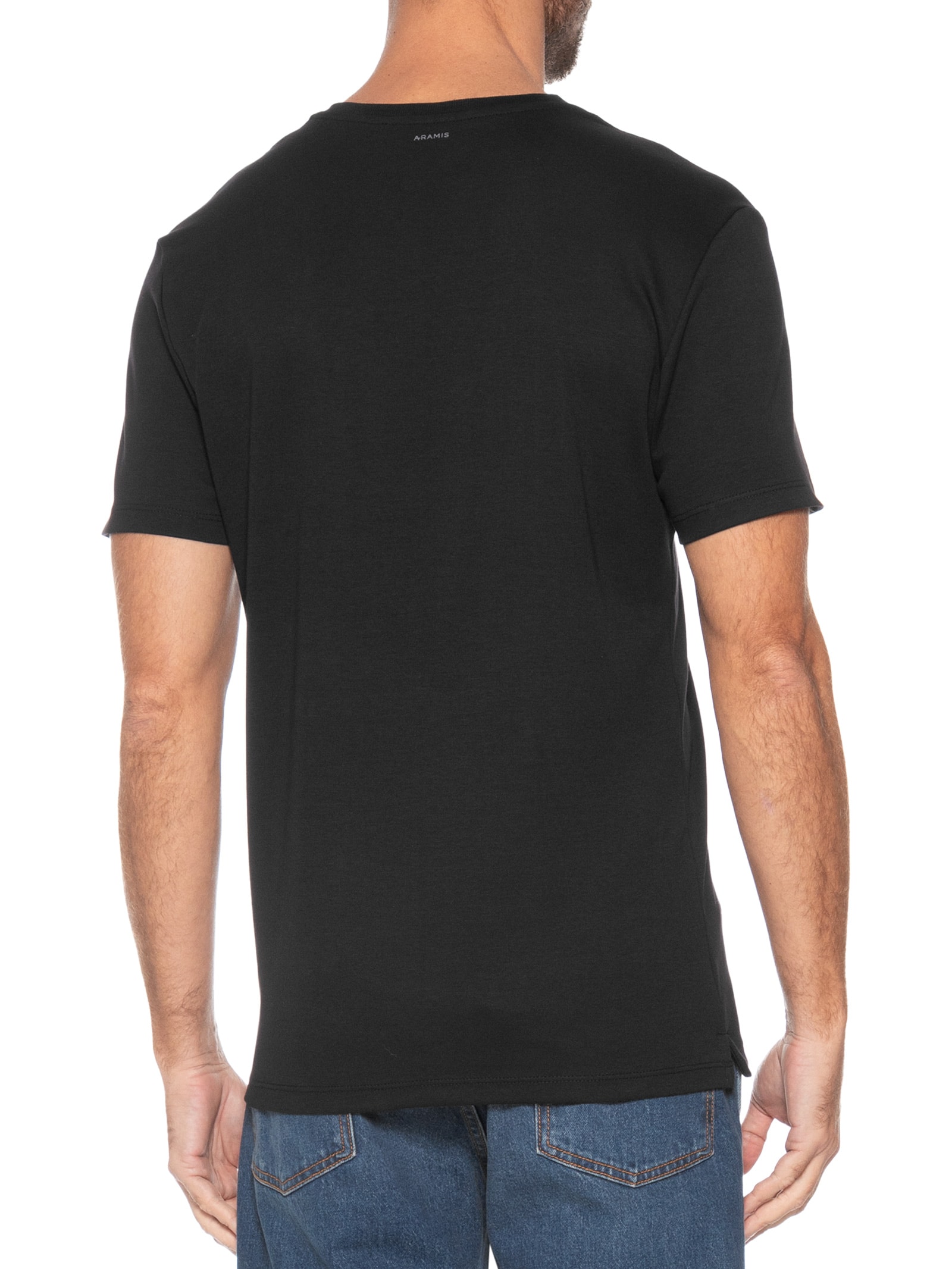 Camiseta Masculina Com Detalhe – Preto Aramis