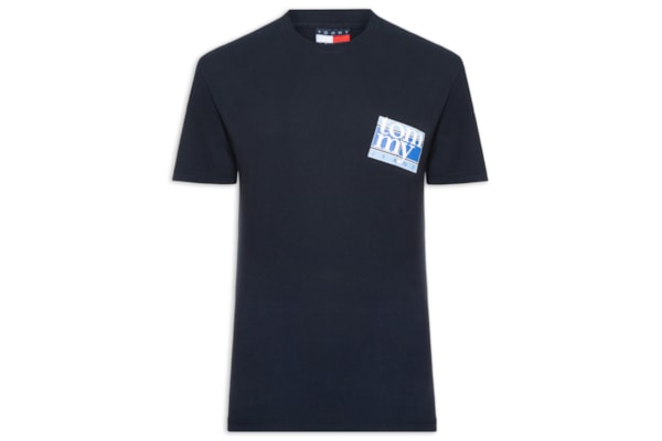 Camiseta Masculina Com Estampa De Logo Flag Dna - Azul