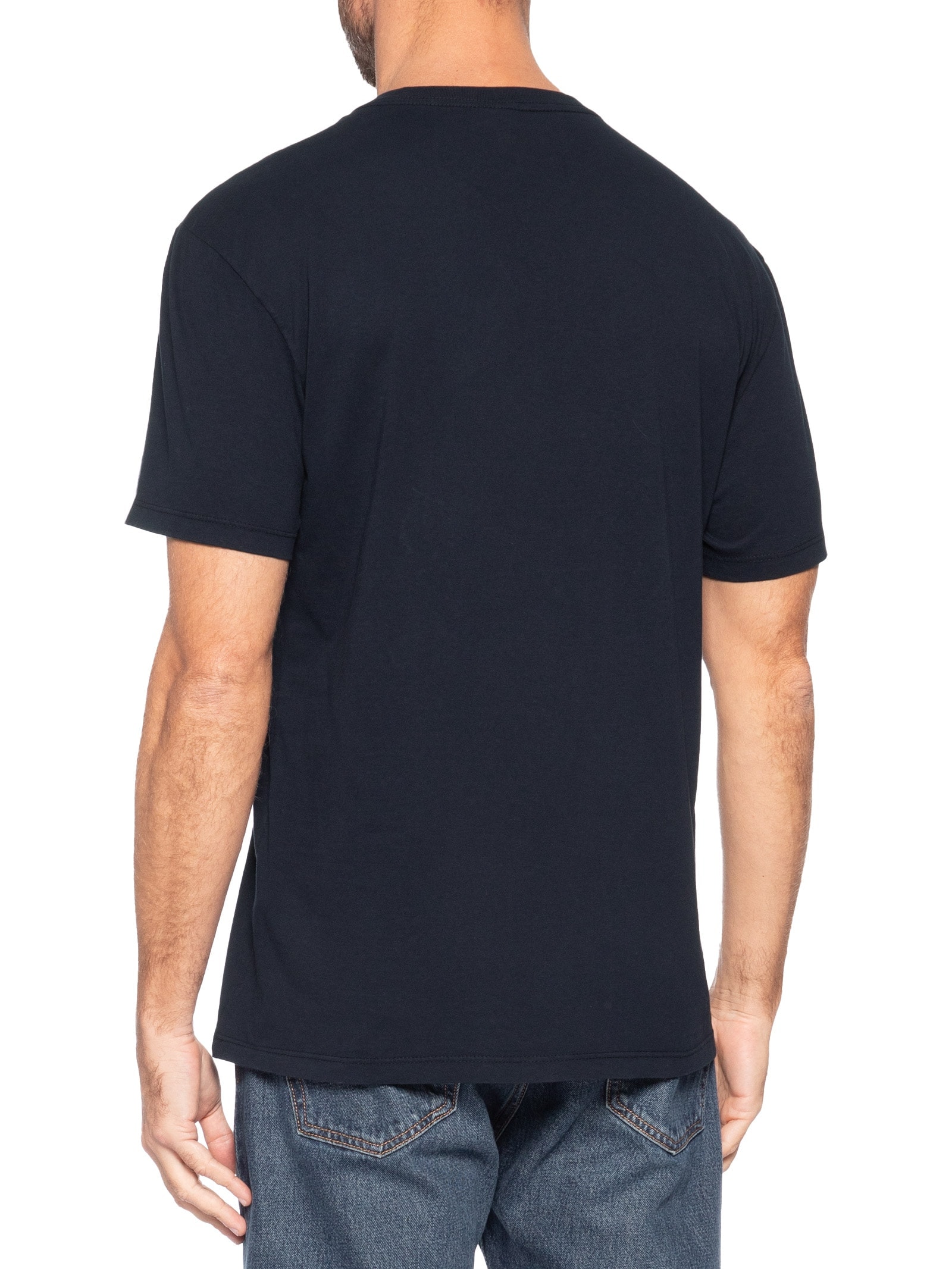 Camiseta Masculina Com Estampa De Logo Flag Dna Azul Tommy Jeans