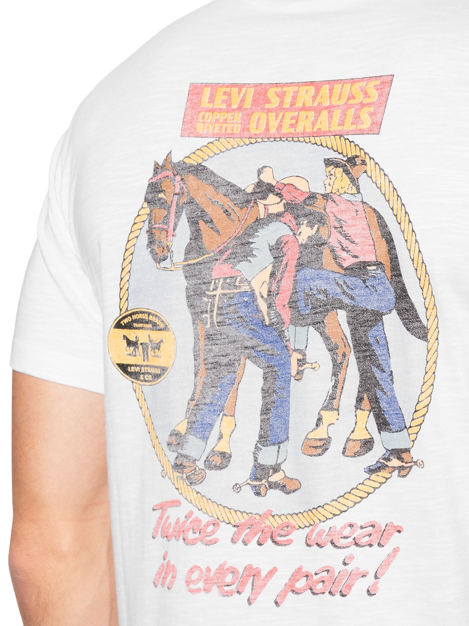 Camiseta Masculina Com Estampa E Gola Tradicional Branco Levi's