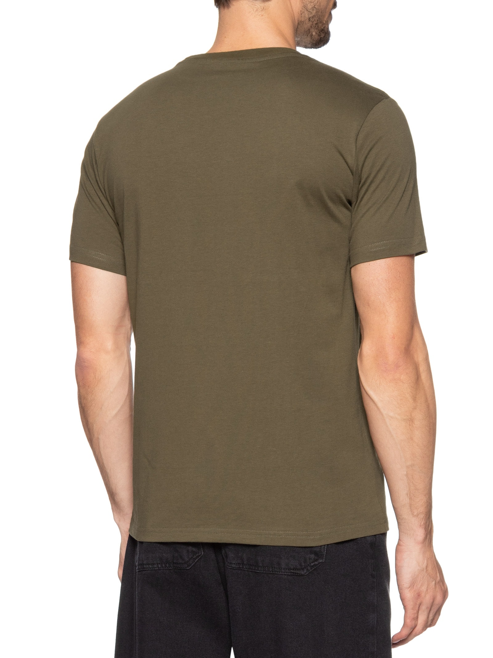 Camiseta Masculina Com Estampa E Gola Tradicional Marrom Levi's