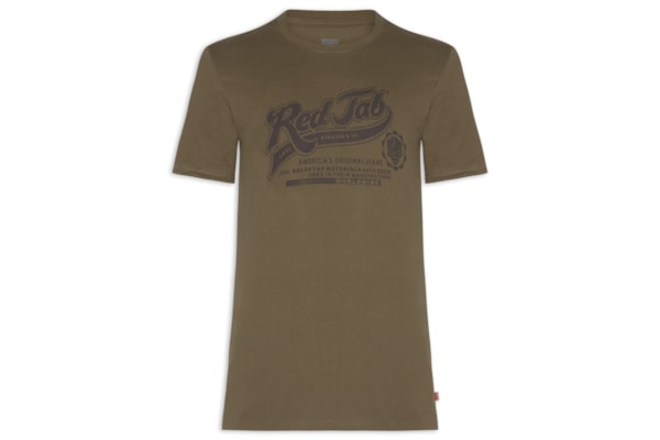 Camiseta Masculina Com Estampa E Gola Tradicional - Marrom