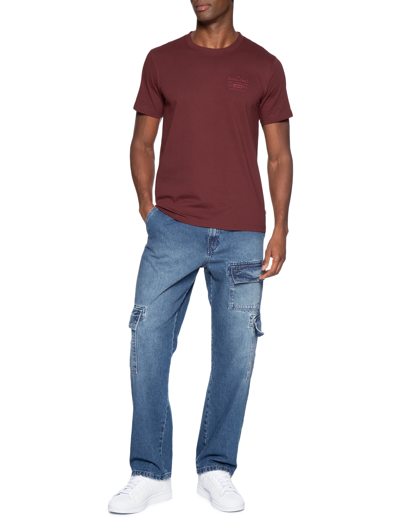 Camiseta Masculina Com Estampa Vermelho Levi's