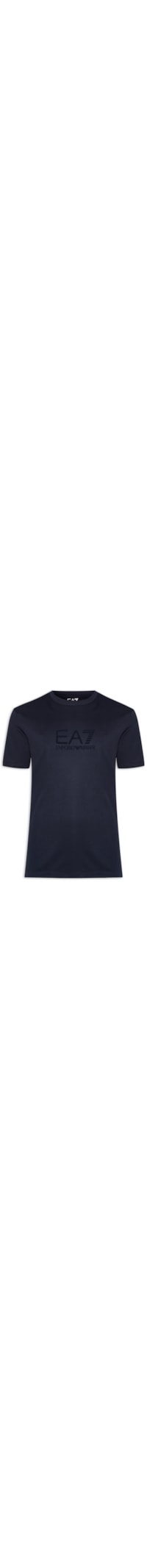 Camiseta Masculina com Logo - Azul