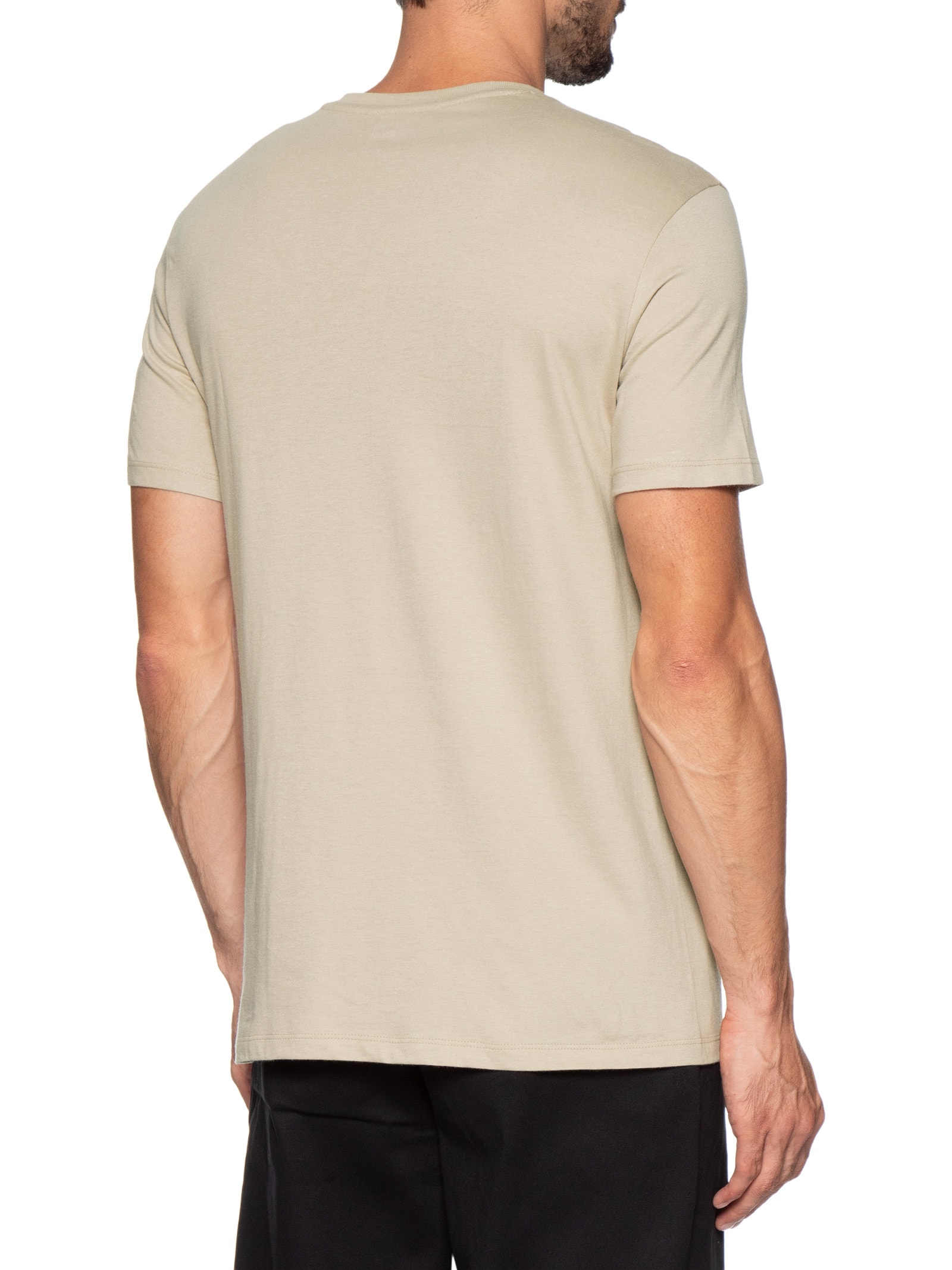 Camiseta Masculina com Peixe Bordado Família Marrom Hering