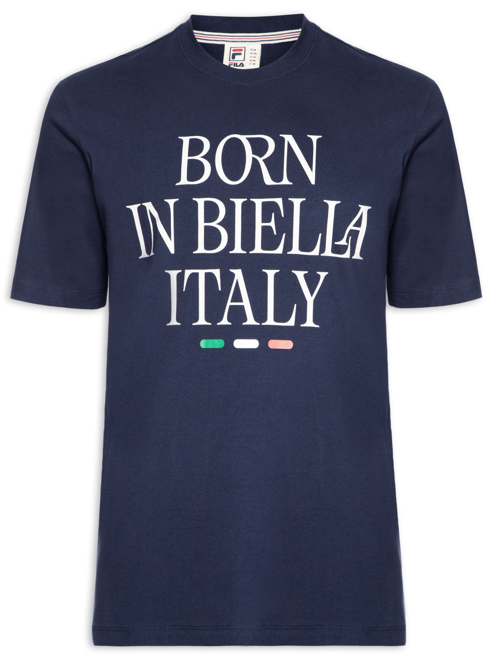 Camiseta Masculina Comfort Born In Biella Azul Fila