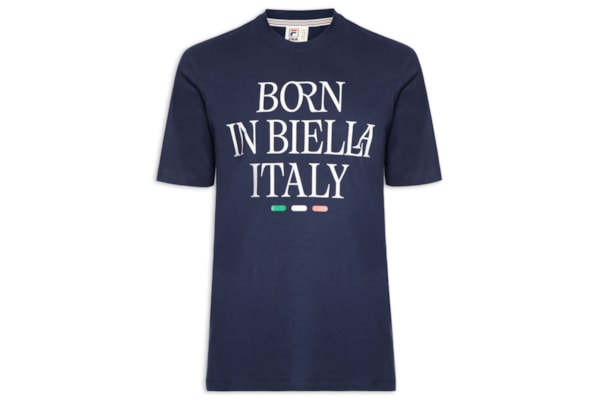 Camiseta Masculina Comfort Born In Biella - Azul