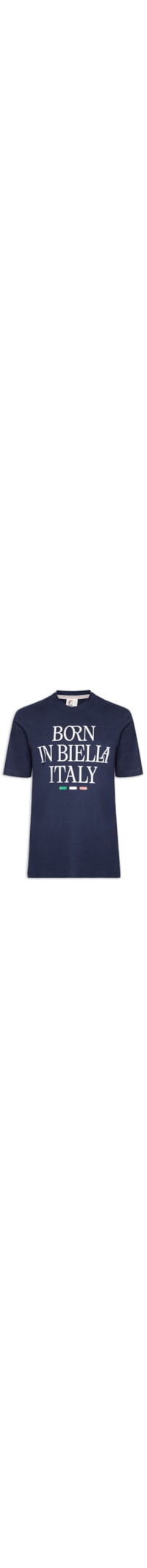 Camiseta Masculina Comfort Born In Biella - Azul
