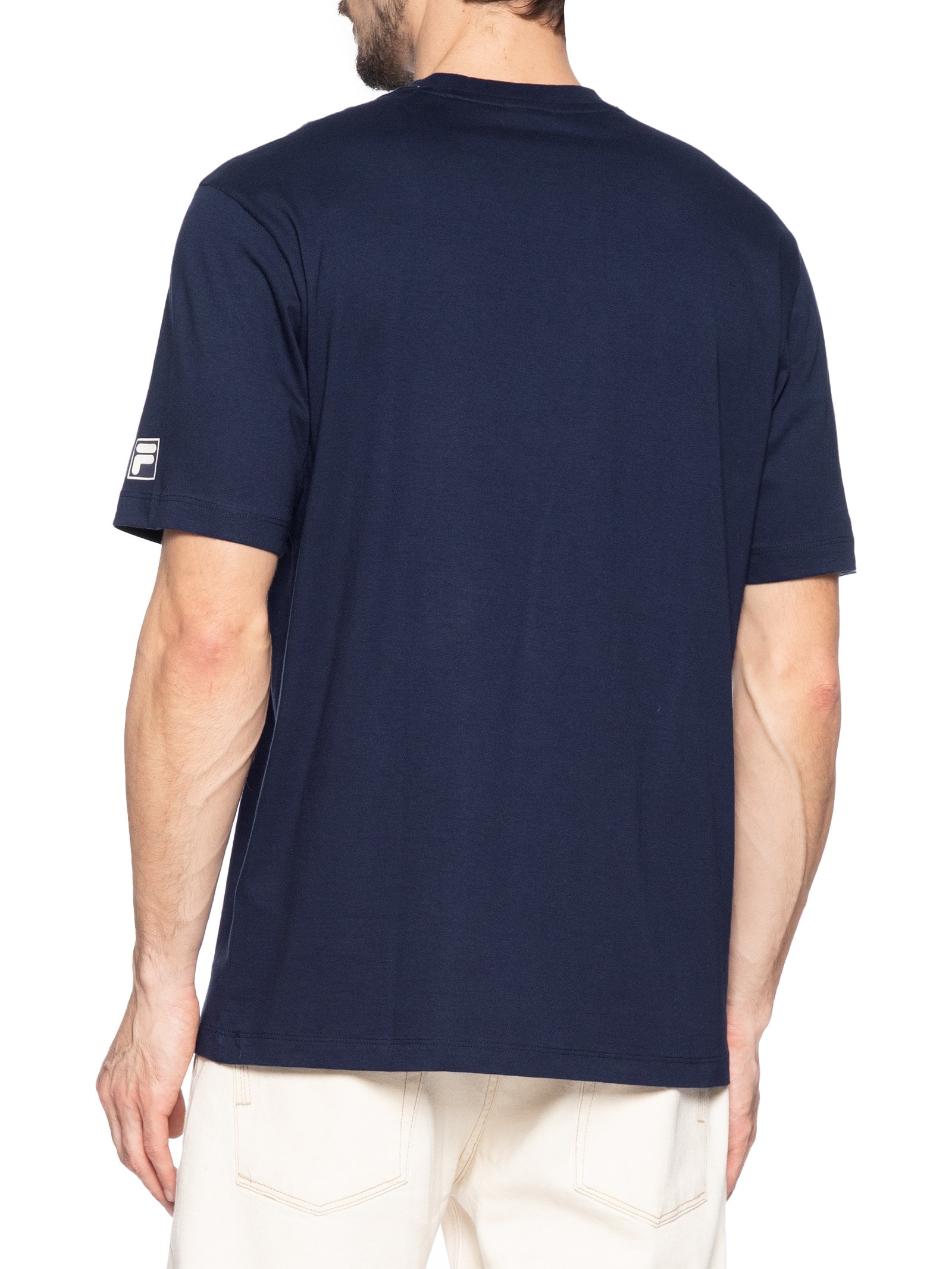 Camiseta Masculina Comfort Born In Biella Azul Fila