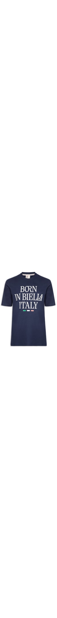 Camiseta Masculina Comfort Born In Biella - Azul