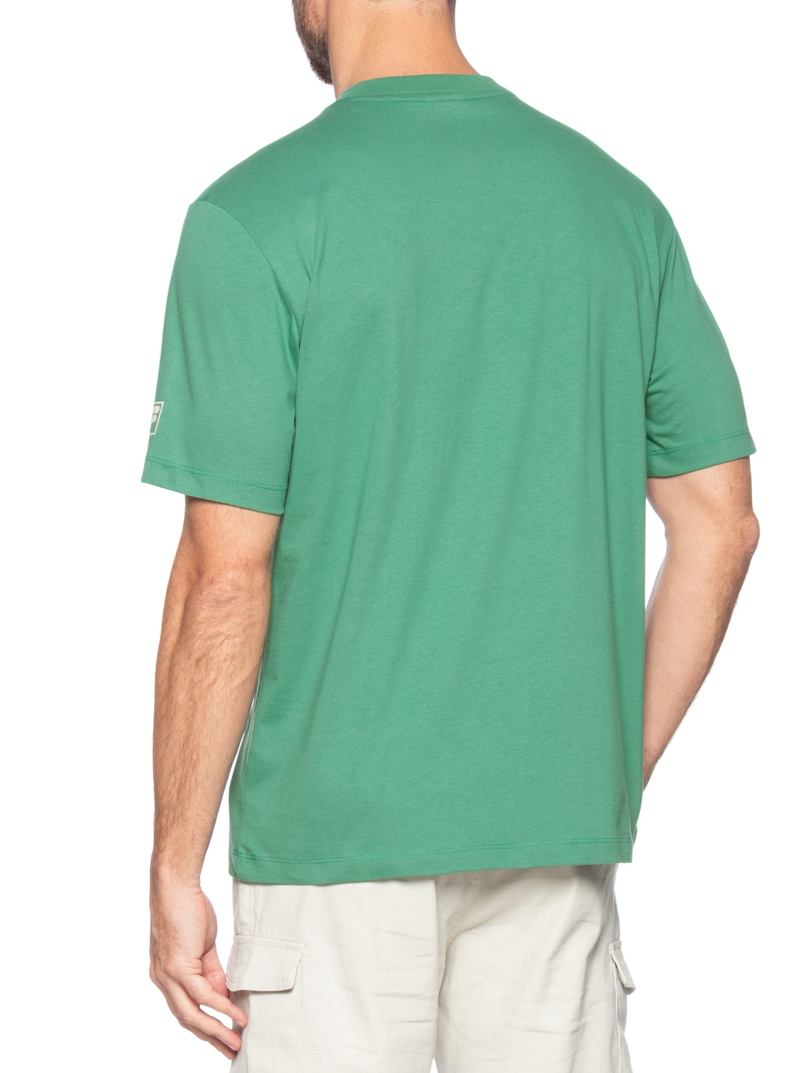 Camiseta Masculina Comfort Born In Biella Letter Verde Fila