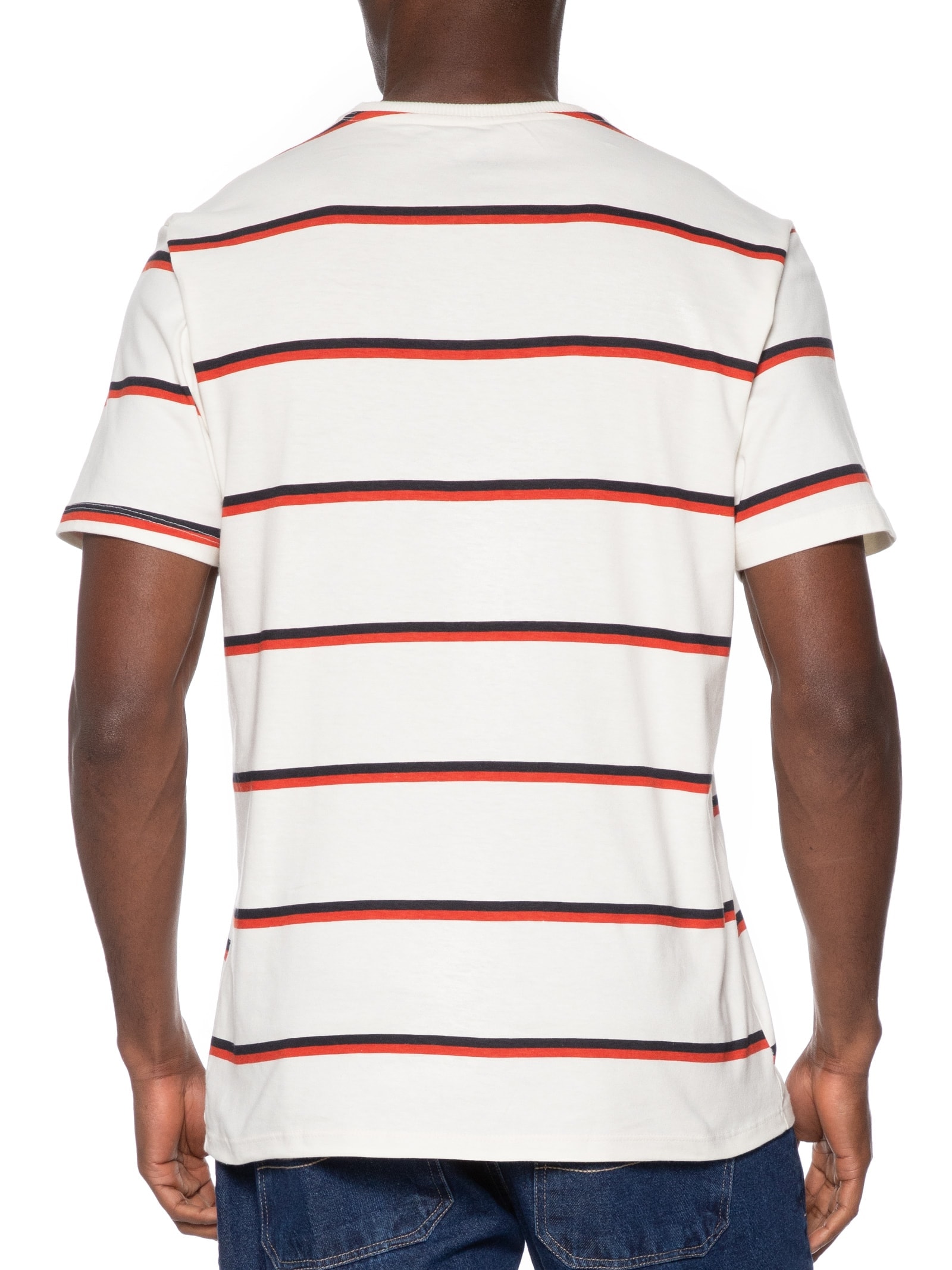 Camiseta Masculina Comfort Fit Listrada Off White Hering