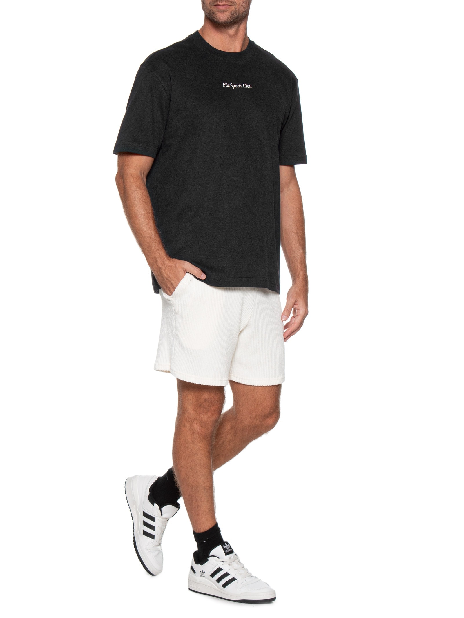 Camiseta Masculina Comfort Graphic Sport Clube Preto Fila